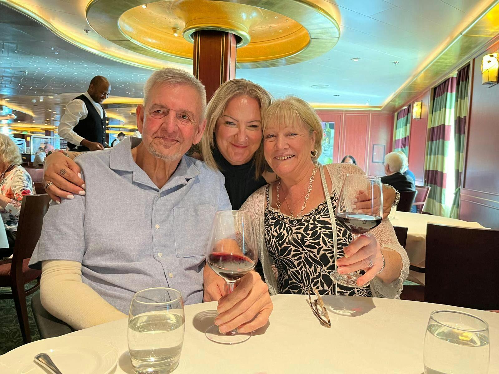 Cruise Customers enjoying a glass of wine after dinner