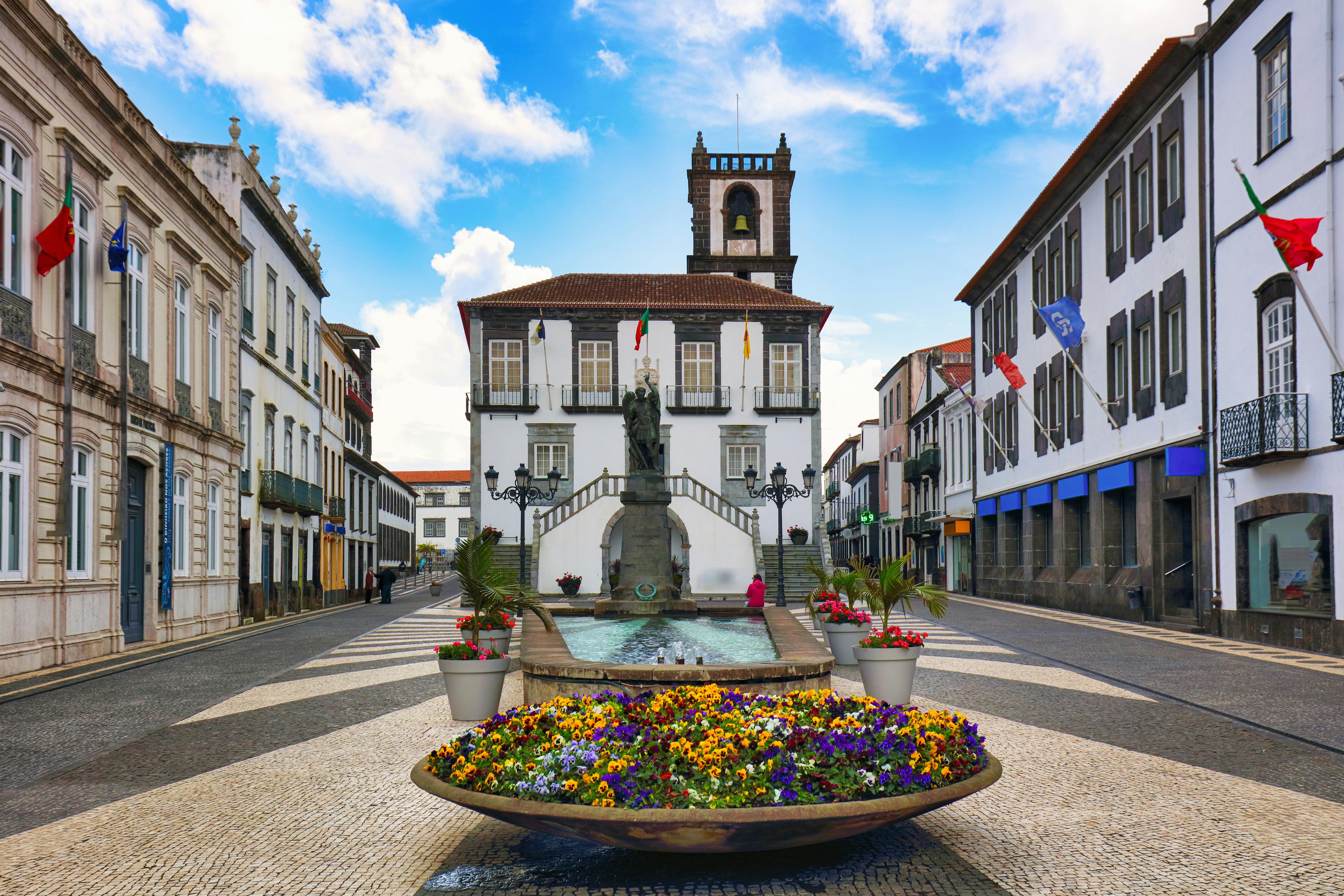 Ponta Delgada, São Miguel, Azores main square
