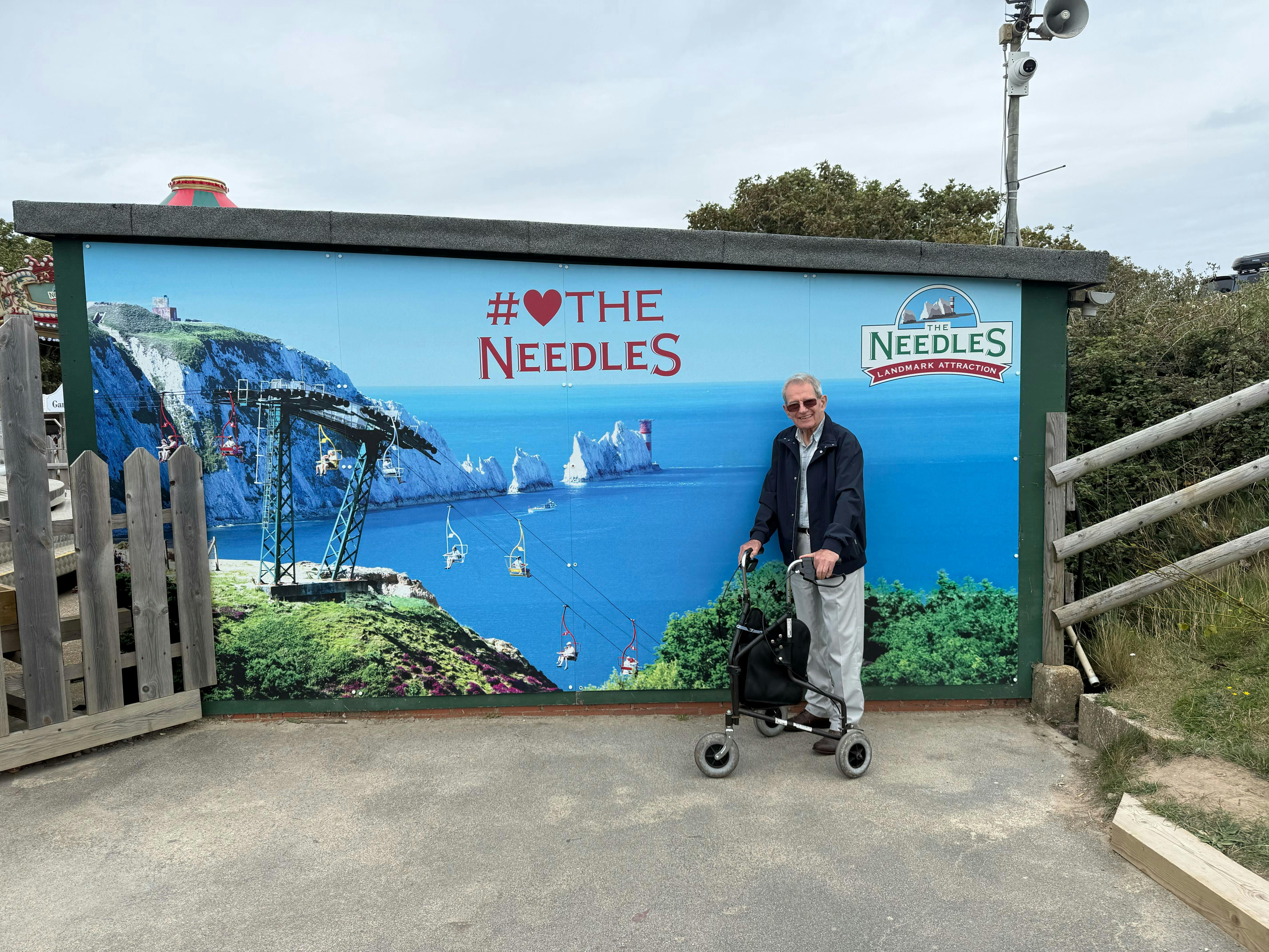 Customer at the Needles on the Isle of Wight