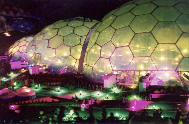Eden Project at night