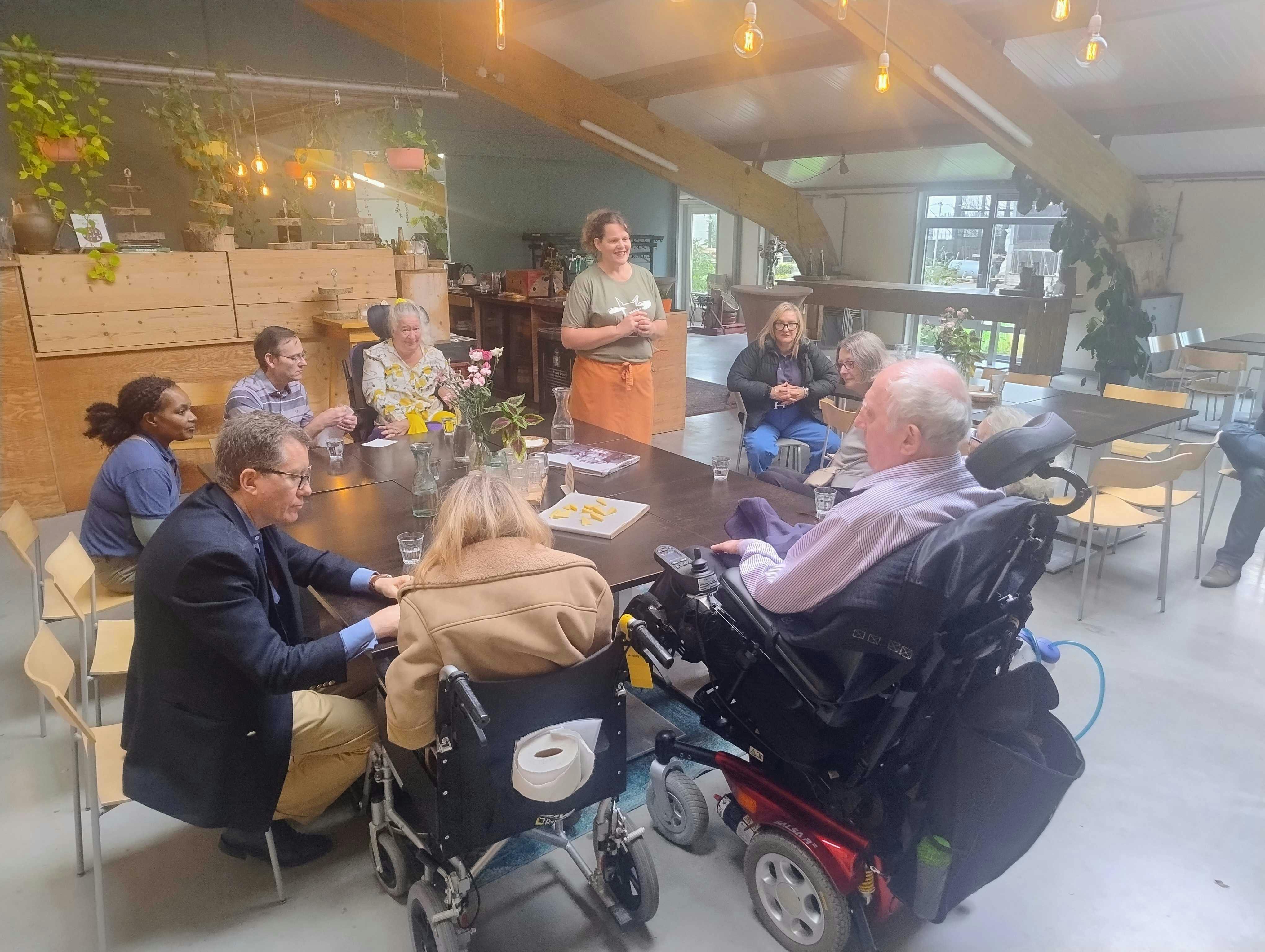 Customers enjoying the Cheese making in Rotterdam