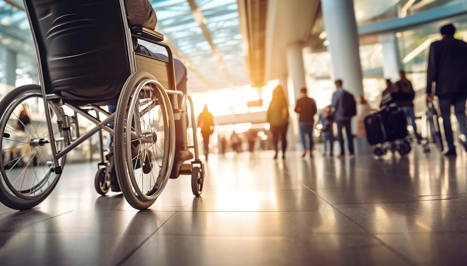 Wheelchair in airport