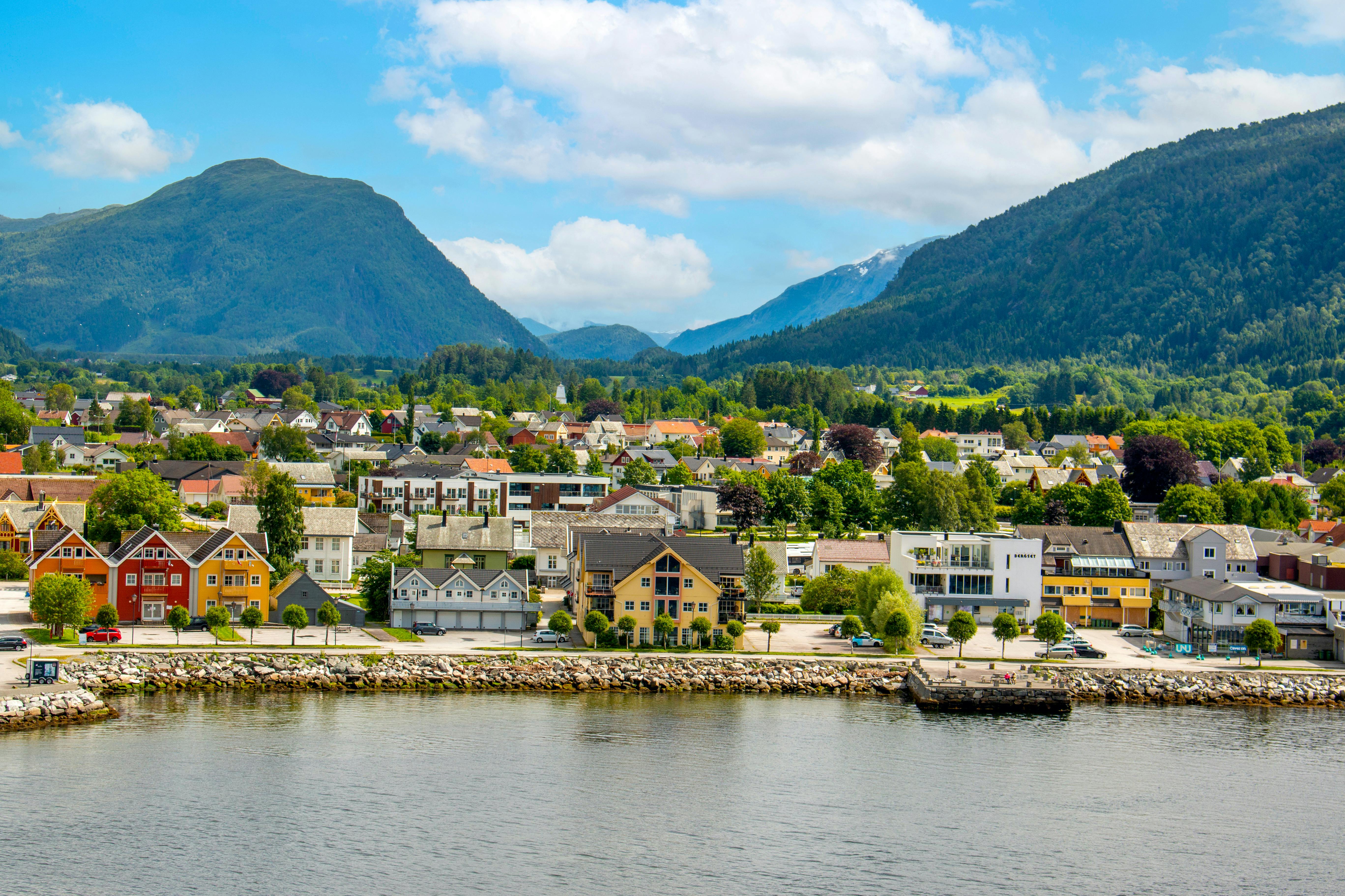 Nordfjordeid in Norway landscape image