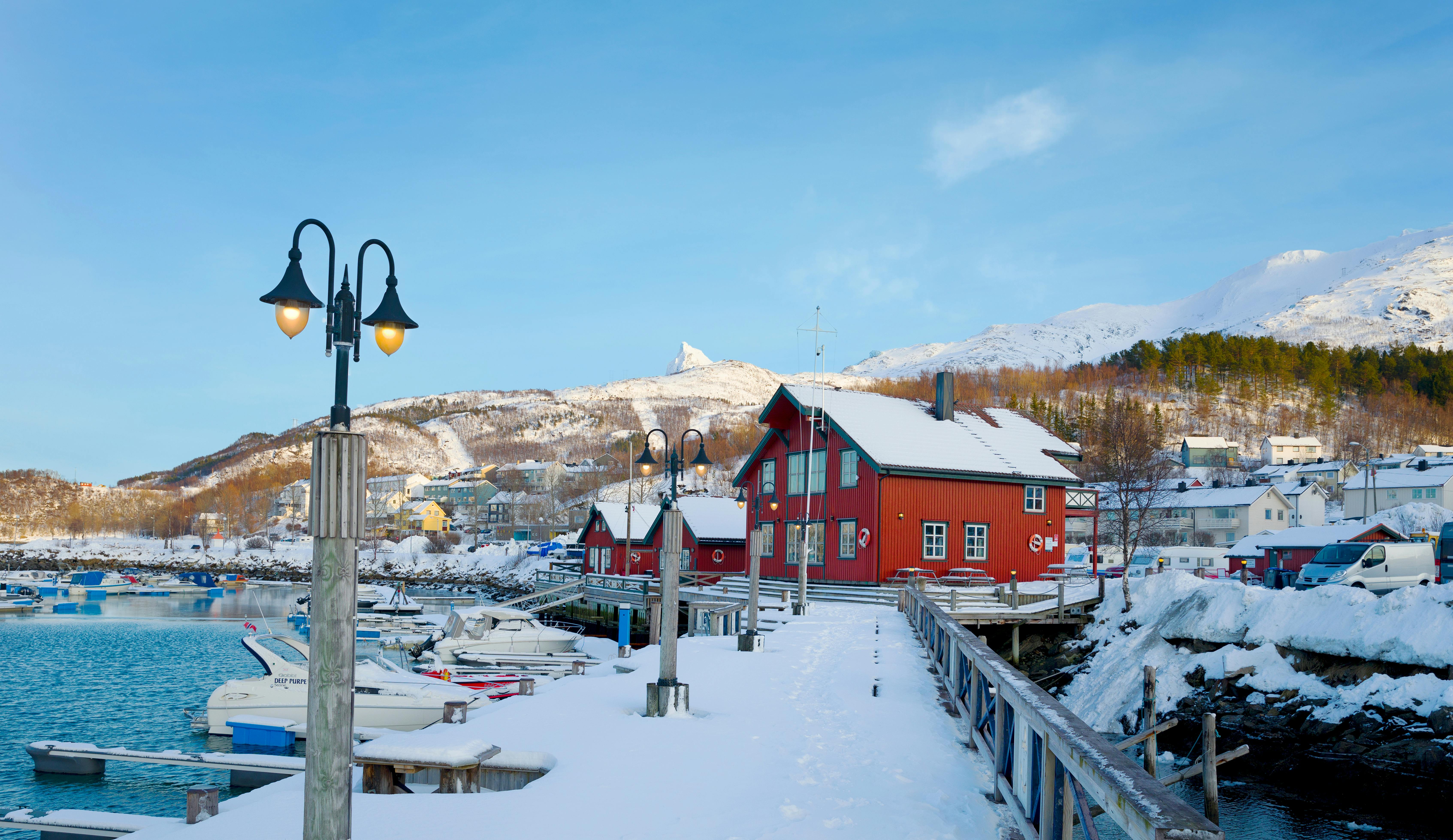 Narvik norway landscape image in the snow