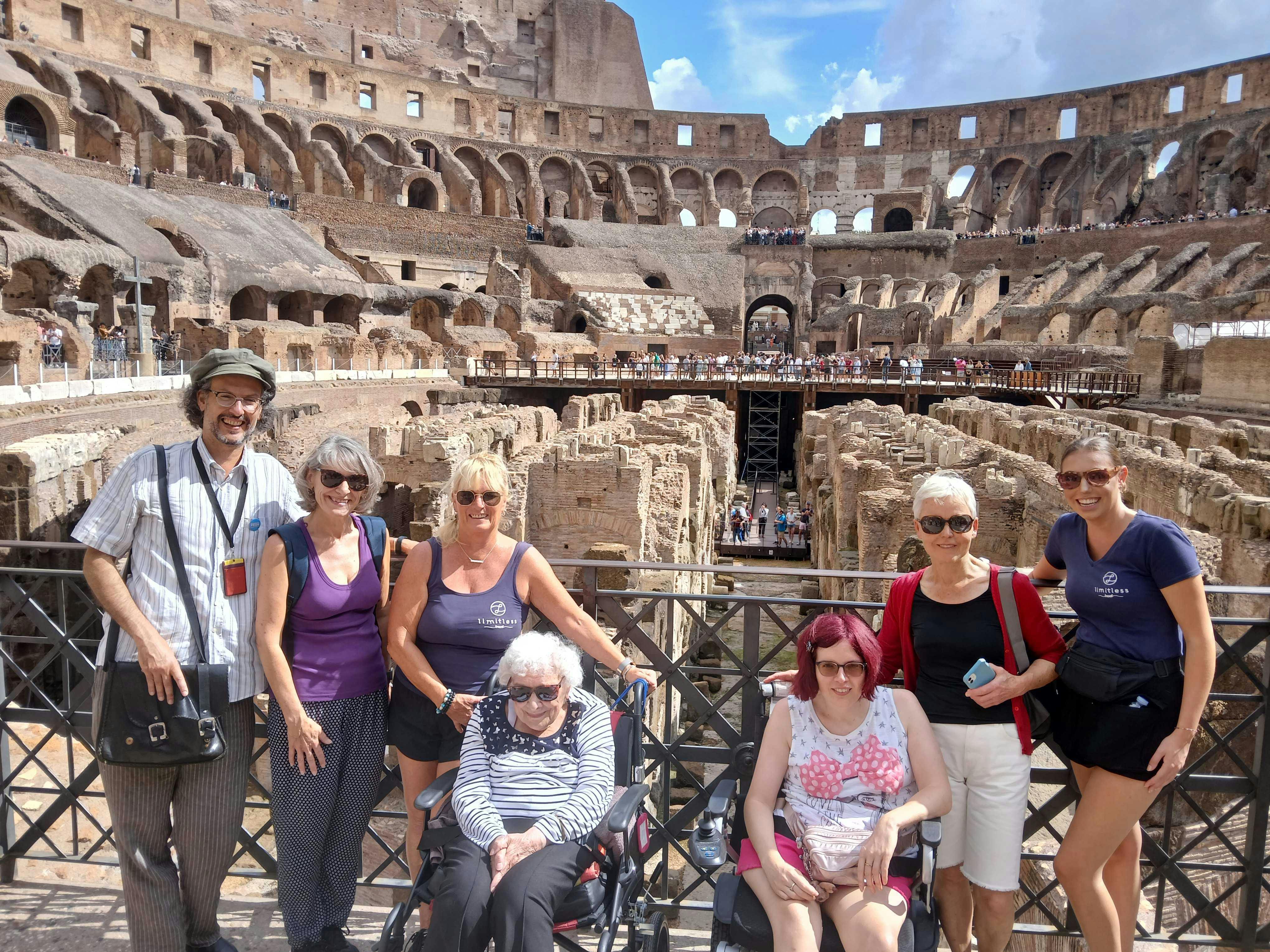 Staff and customers in Rome, Italy