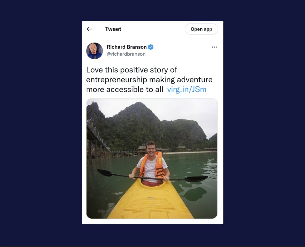 Richard Branson Tweet