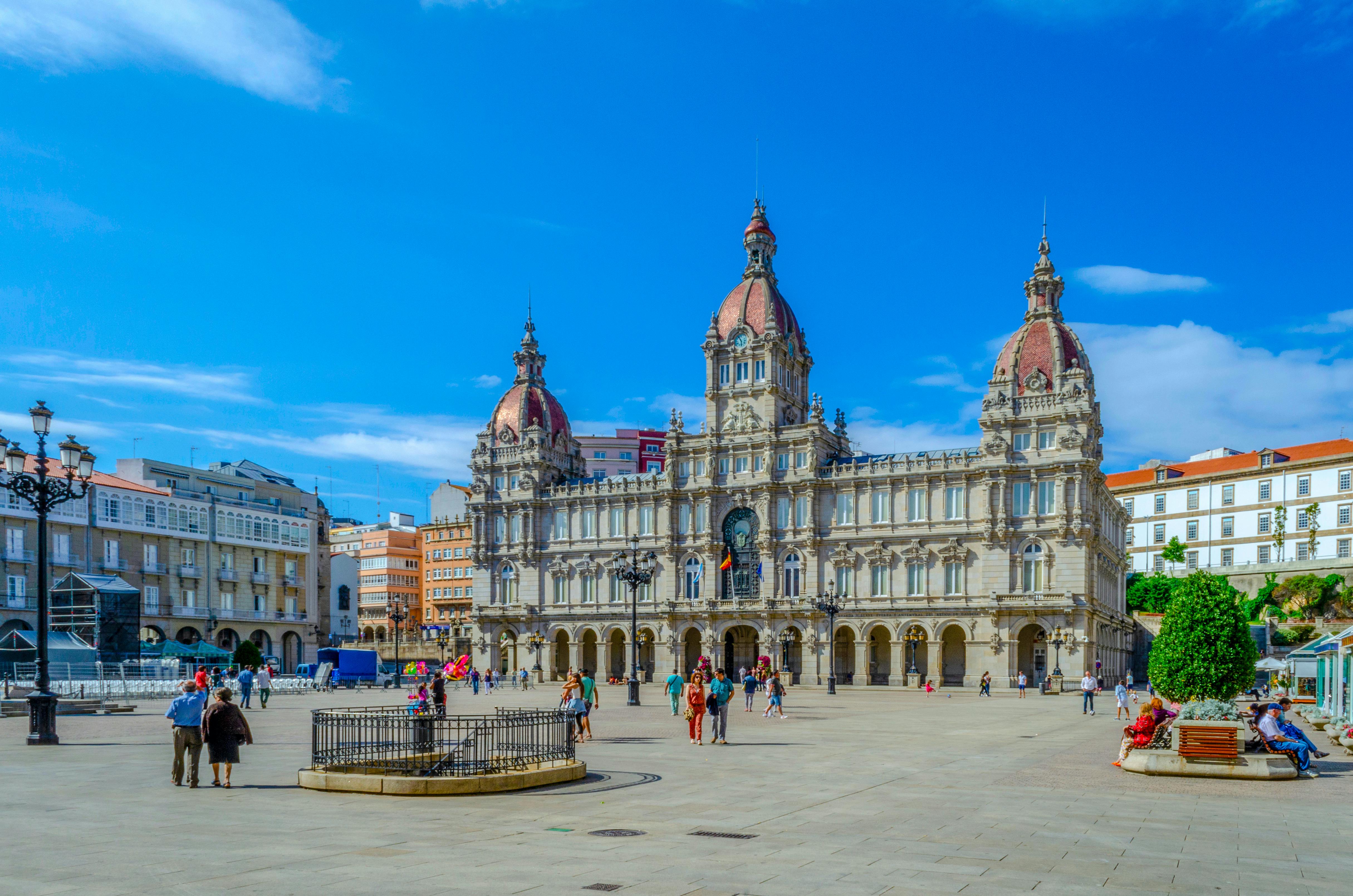 A Coruna in Spain main square