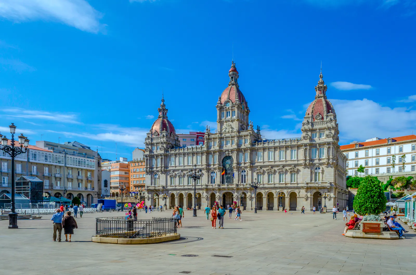 A Coruna in Spain main square
