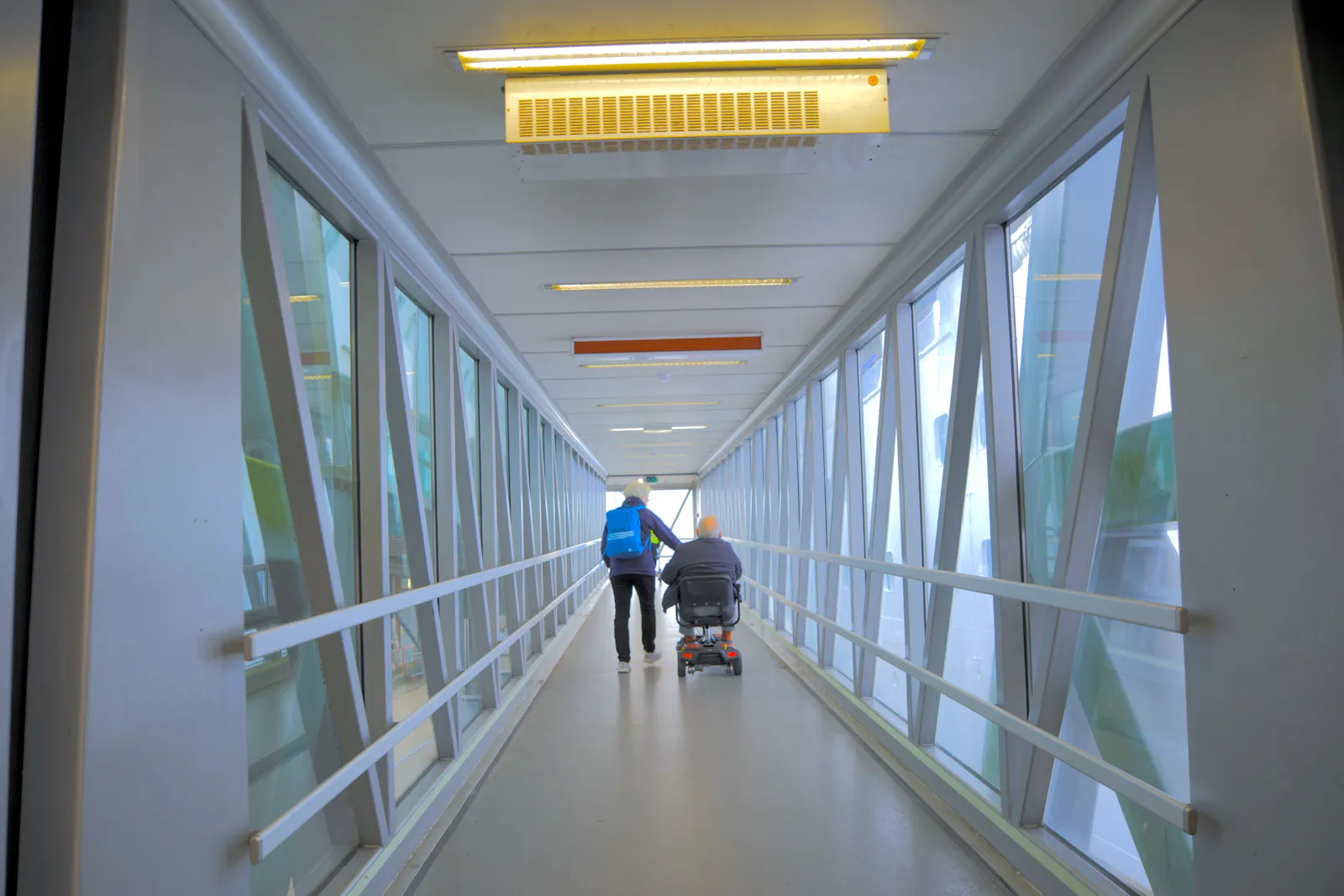 Customers boarding cruise ship
