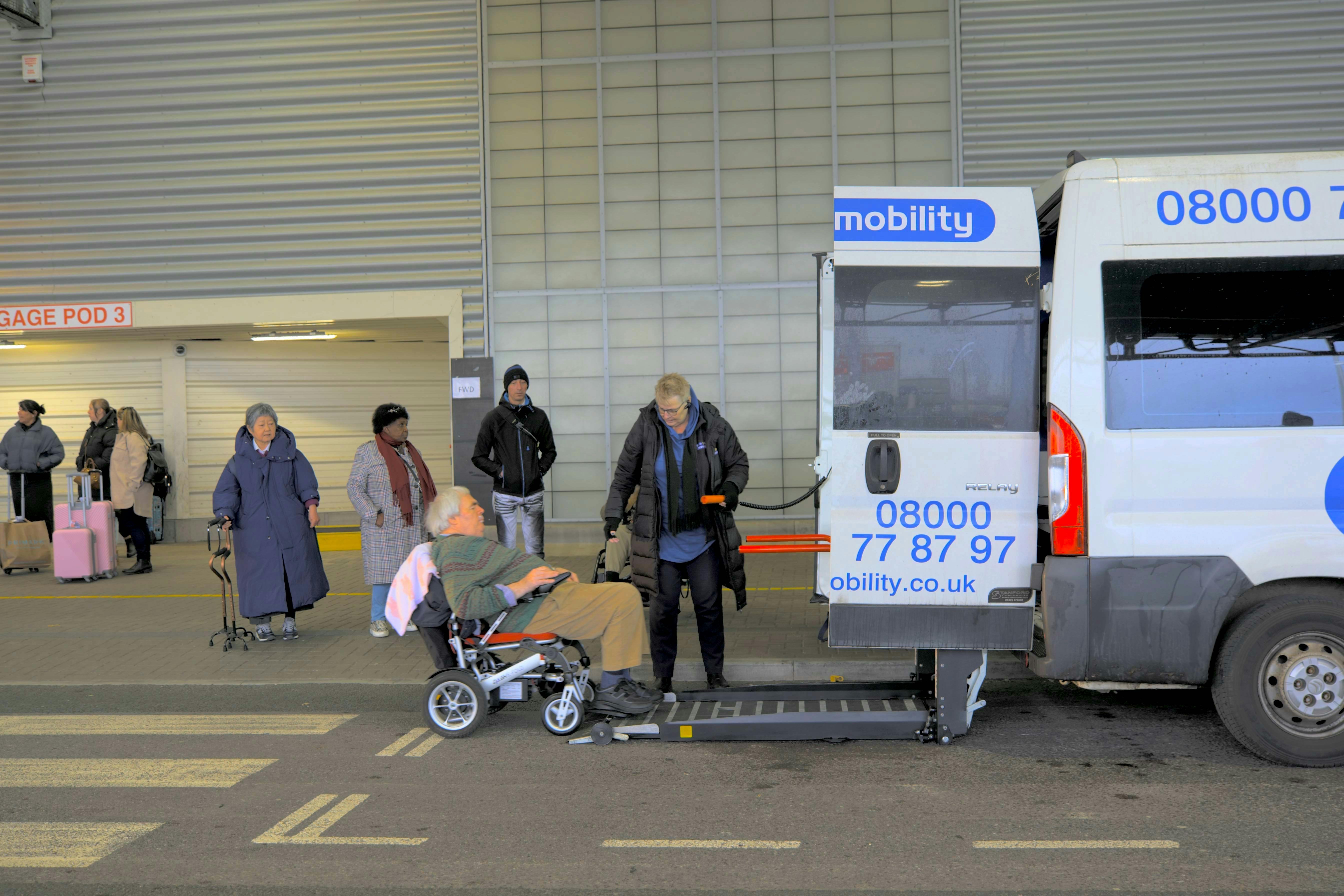 Cruise customer boarding accessible transport