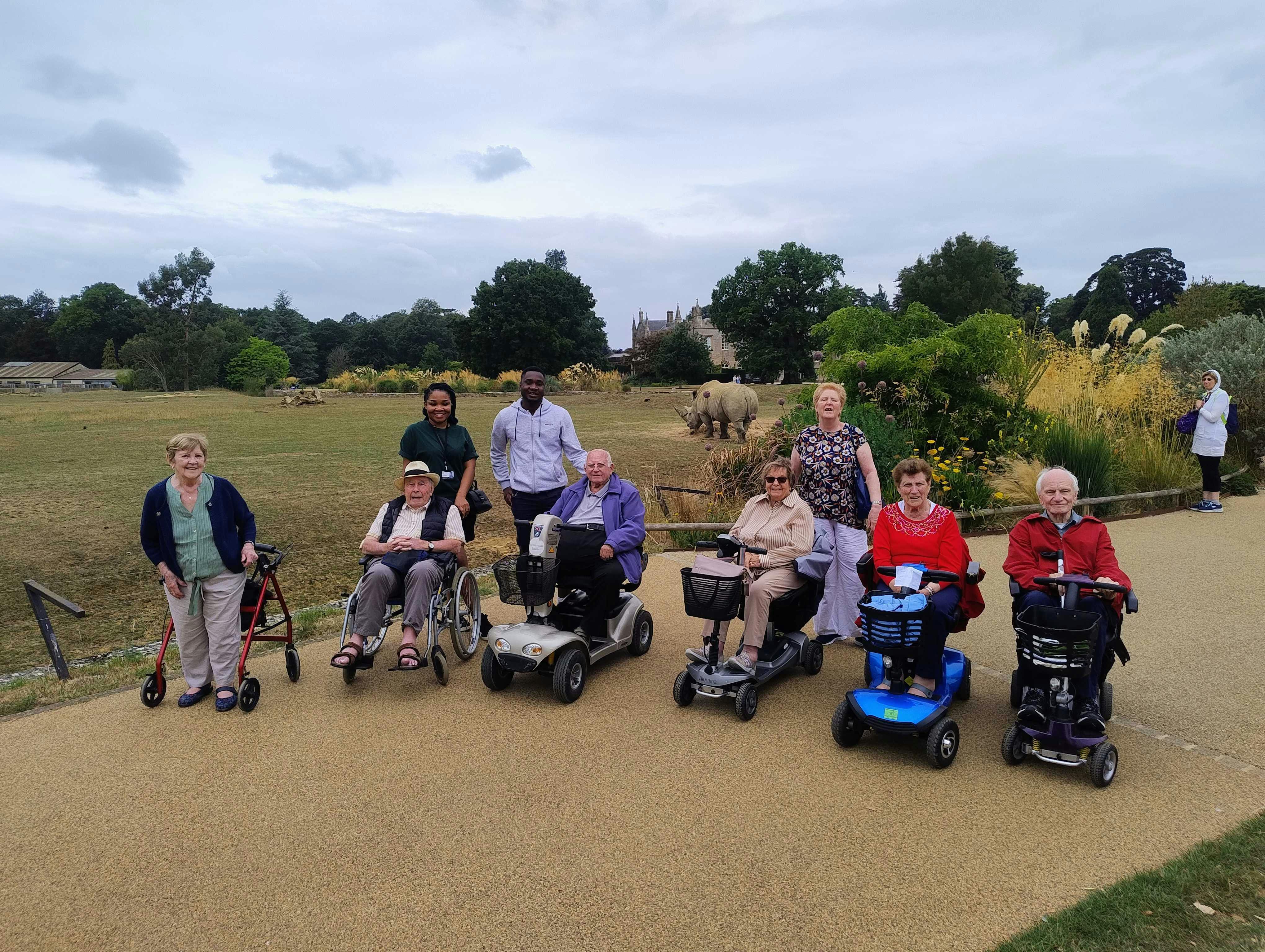 Customers at Cotswolds Zoo