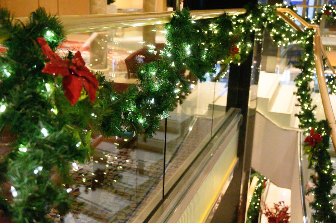 P&O - Ventura  decorated for Christmas