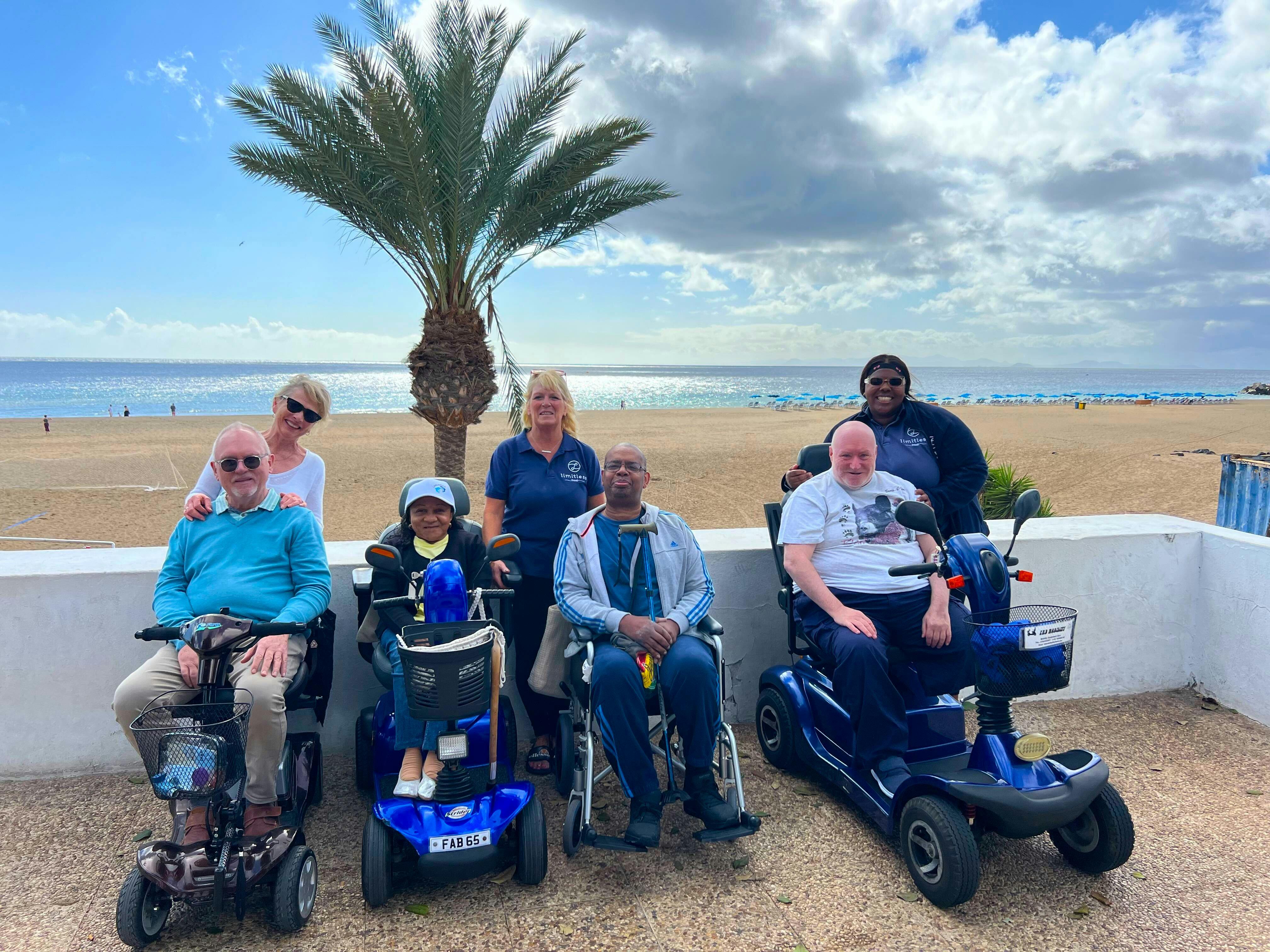 Customers and staff and Lanzarote