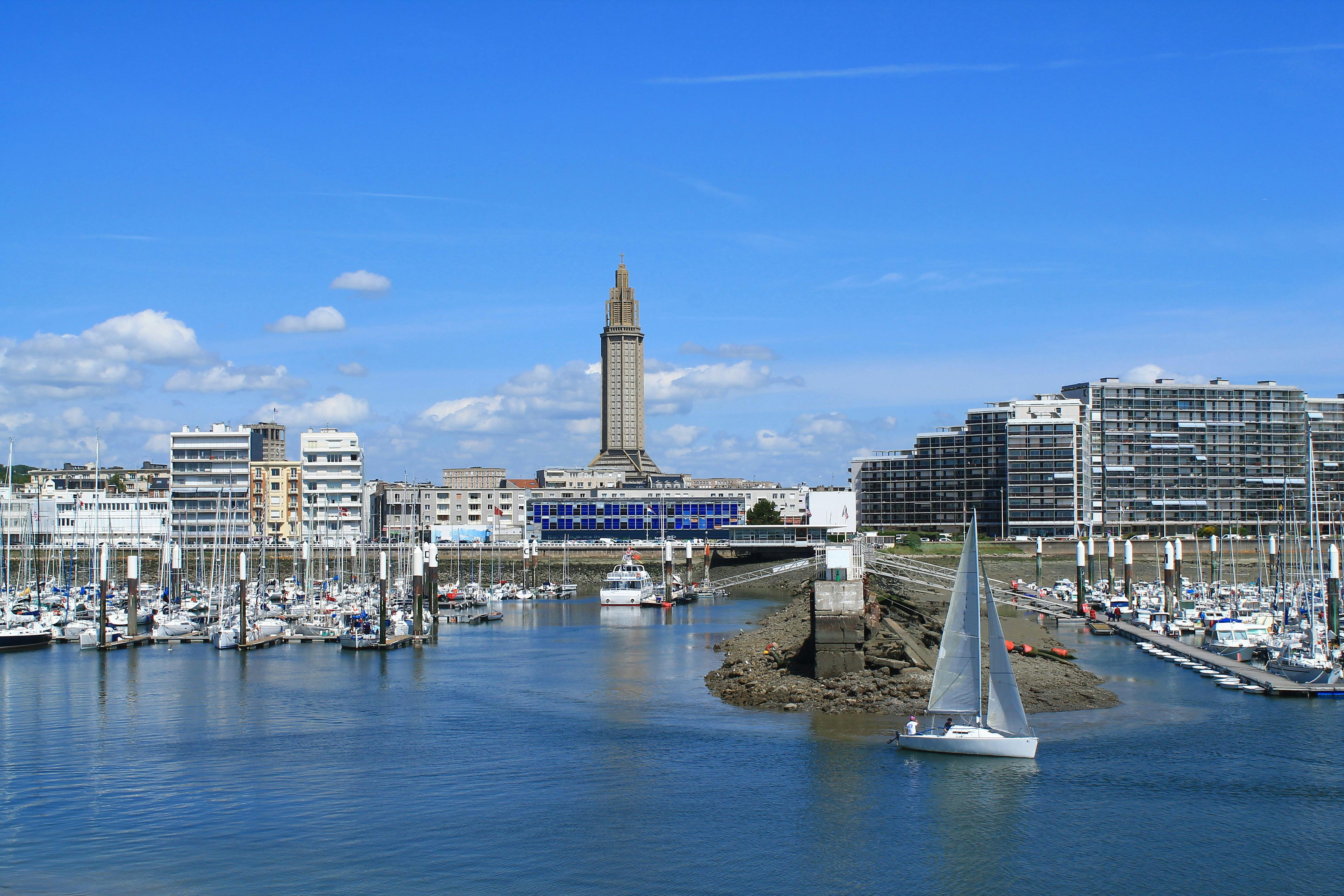 Le Havre port in France landscape image