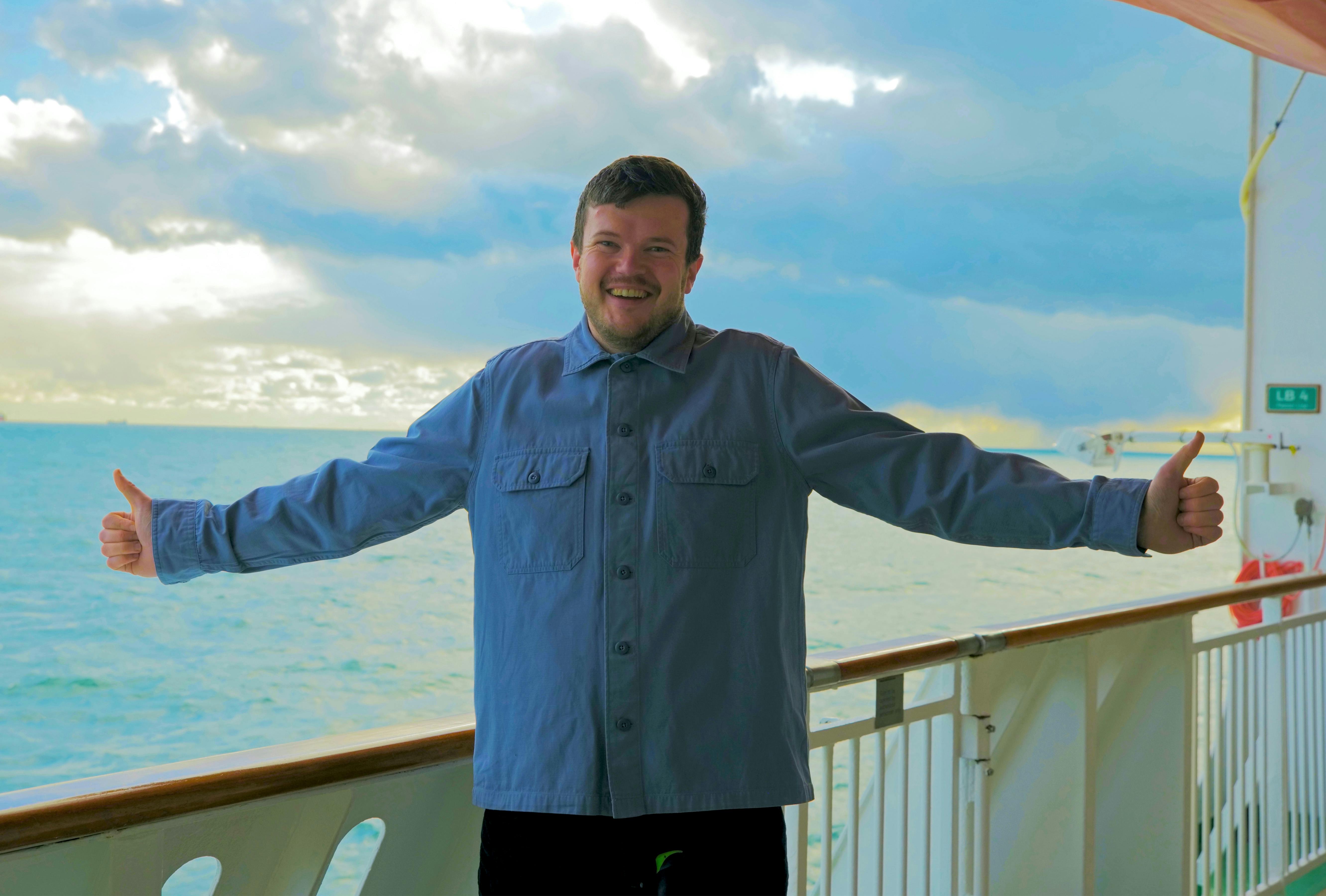 Angus on a cruise to amsterdam