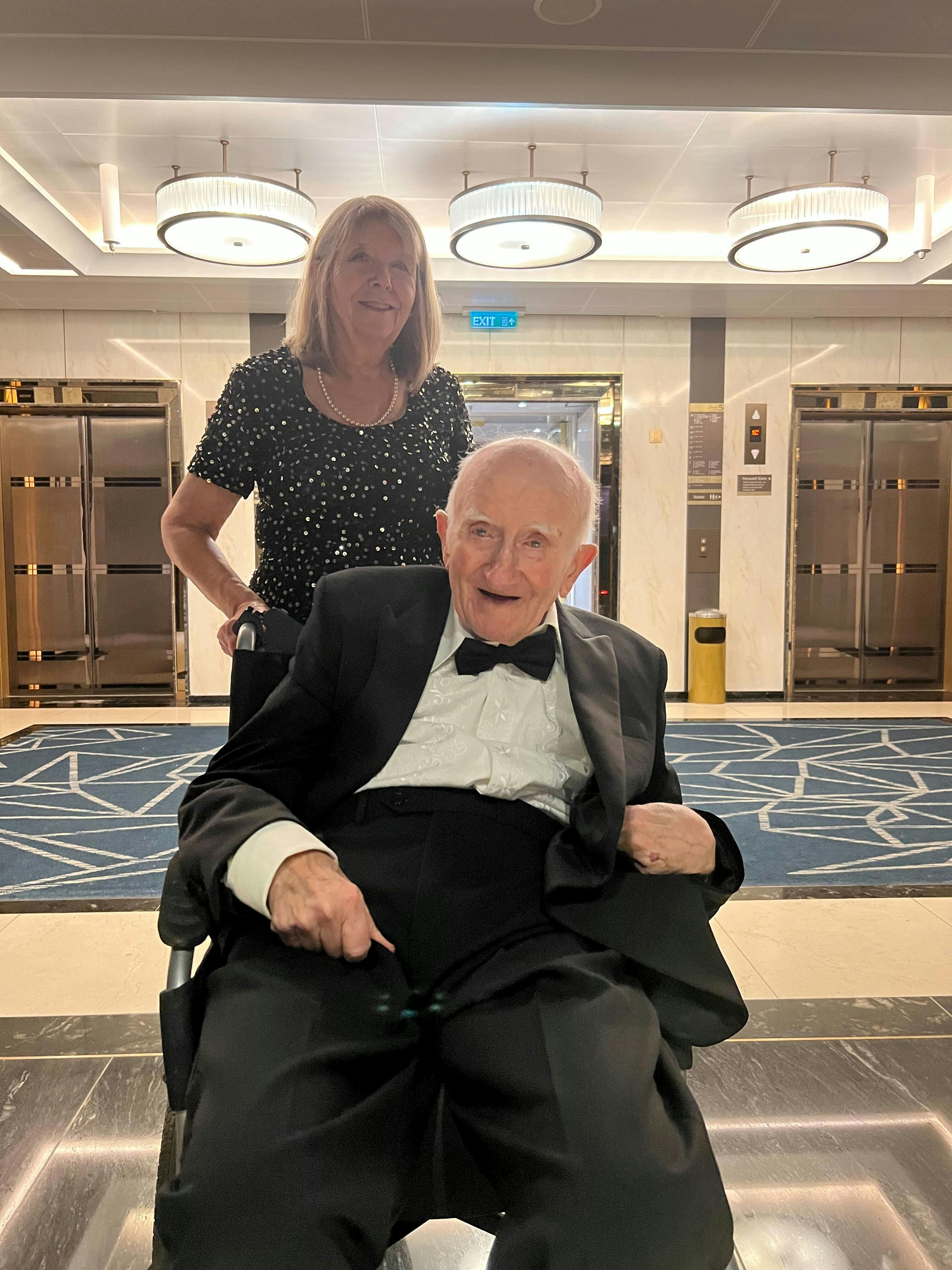Cruise Guests dressed for dinner on the Britannia