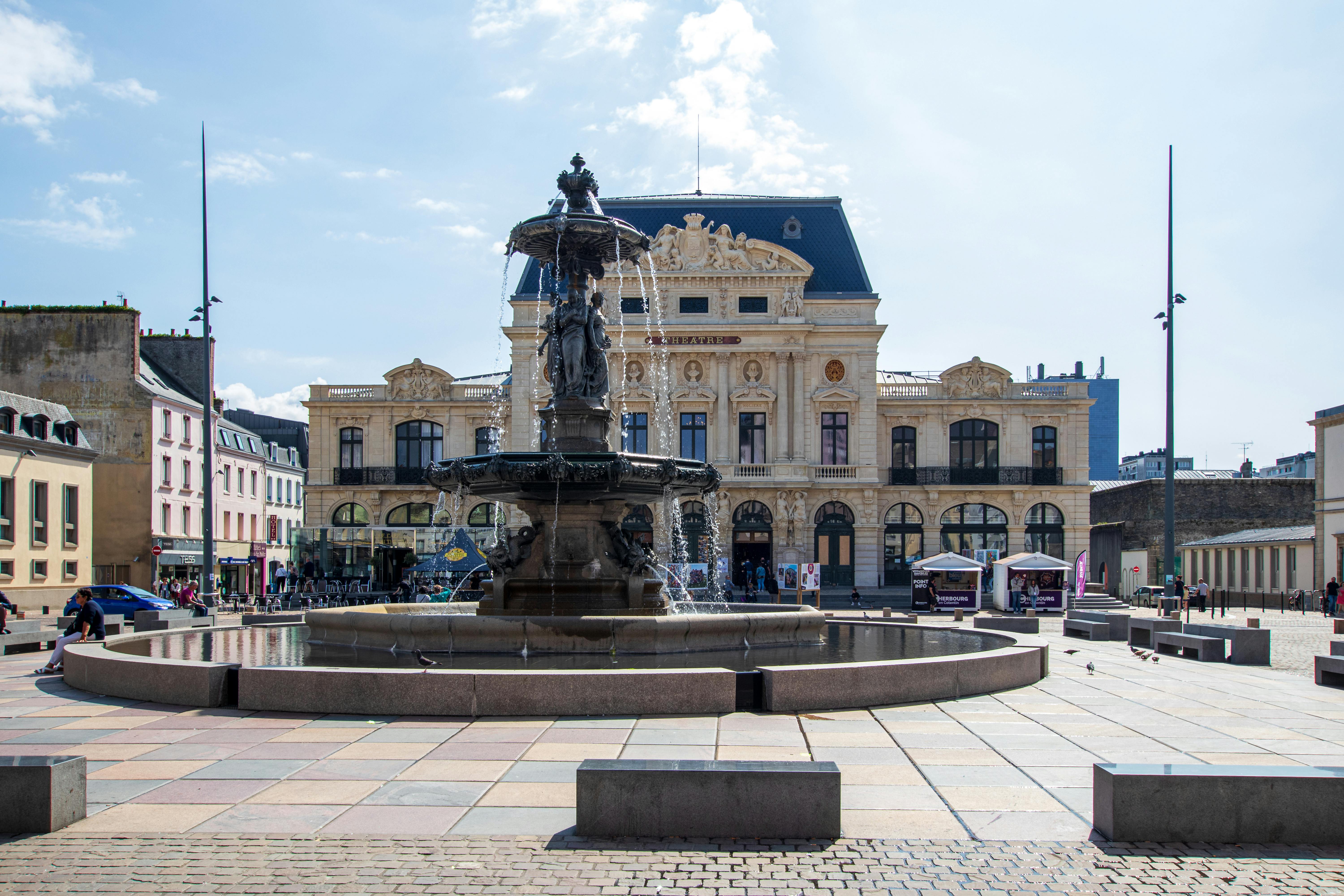 Cherbourg france, fountain