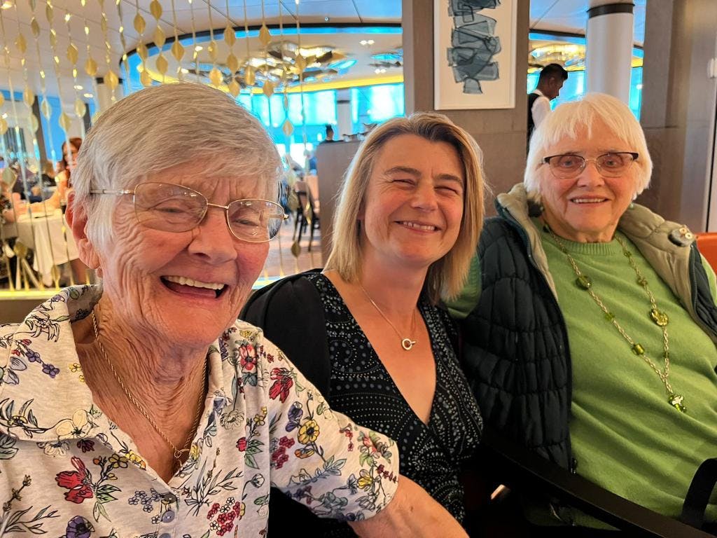 Customers relaxing on board the cruise ship P&O Britannia