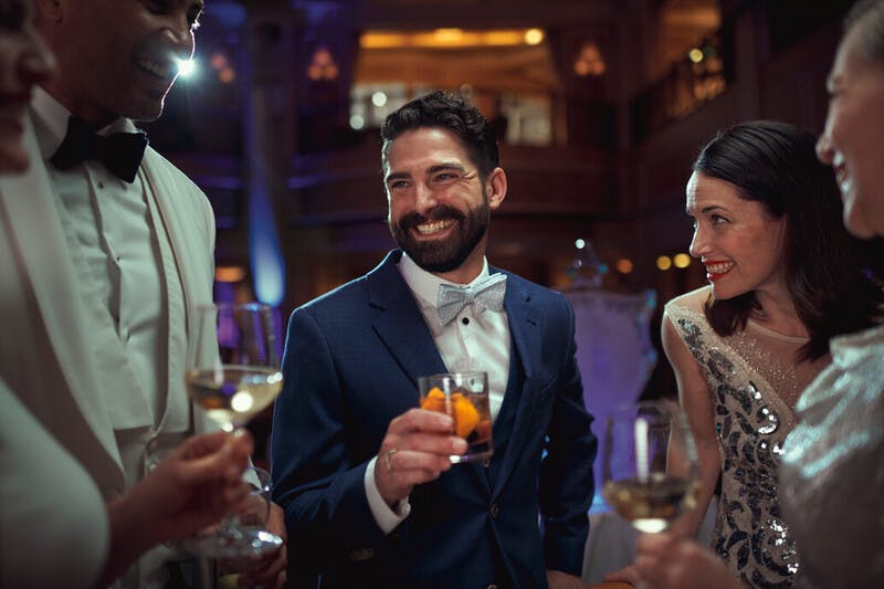 Cunard Queen Elizabeth Customers enjoying their evening