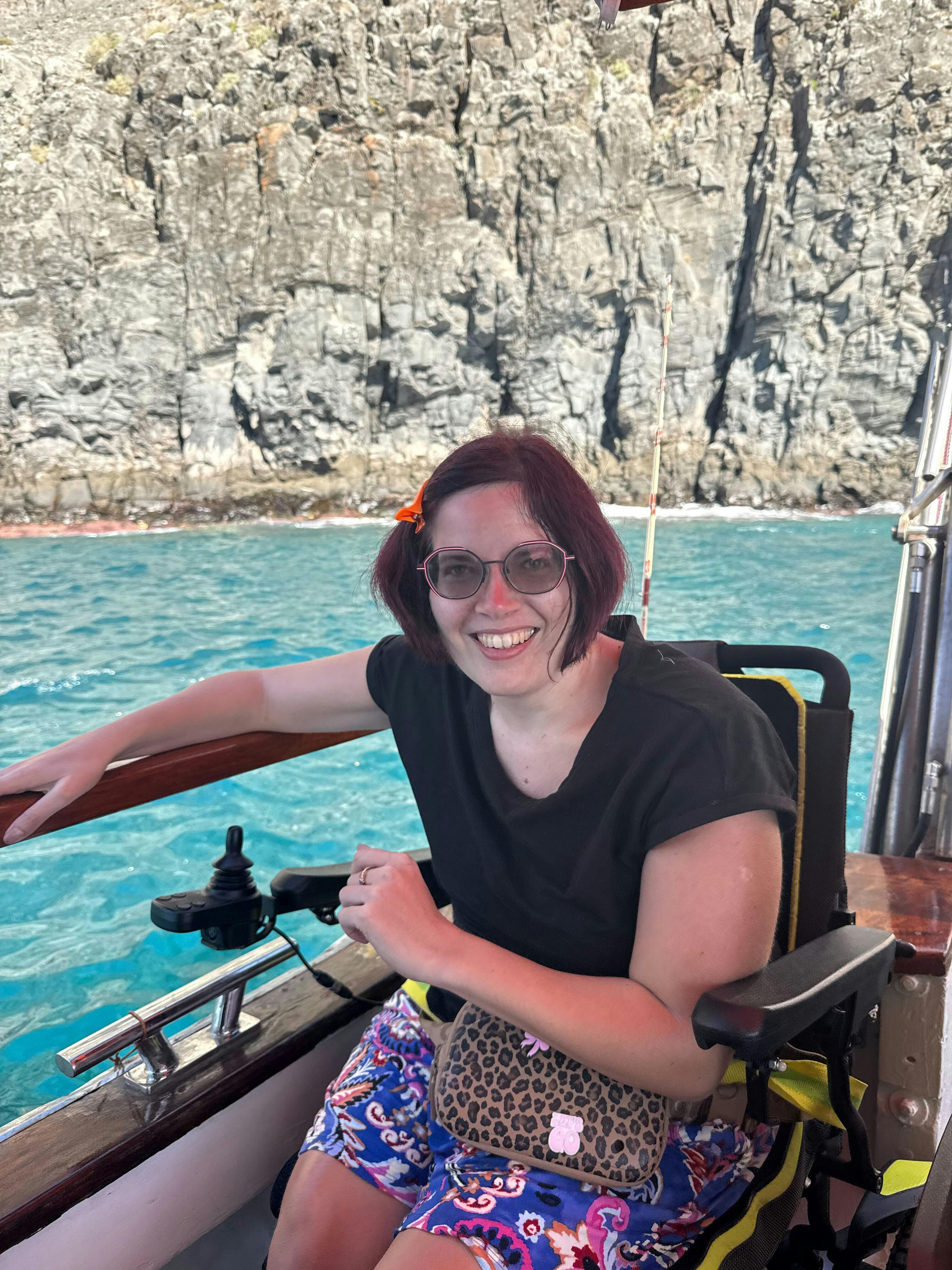 Customer enjoying boat cruise in Tenerife