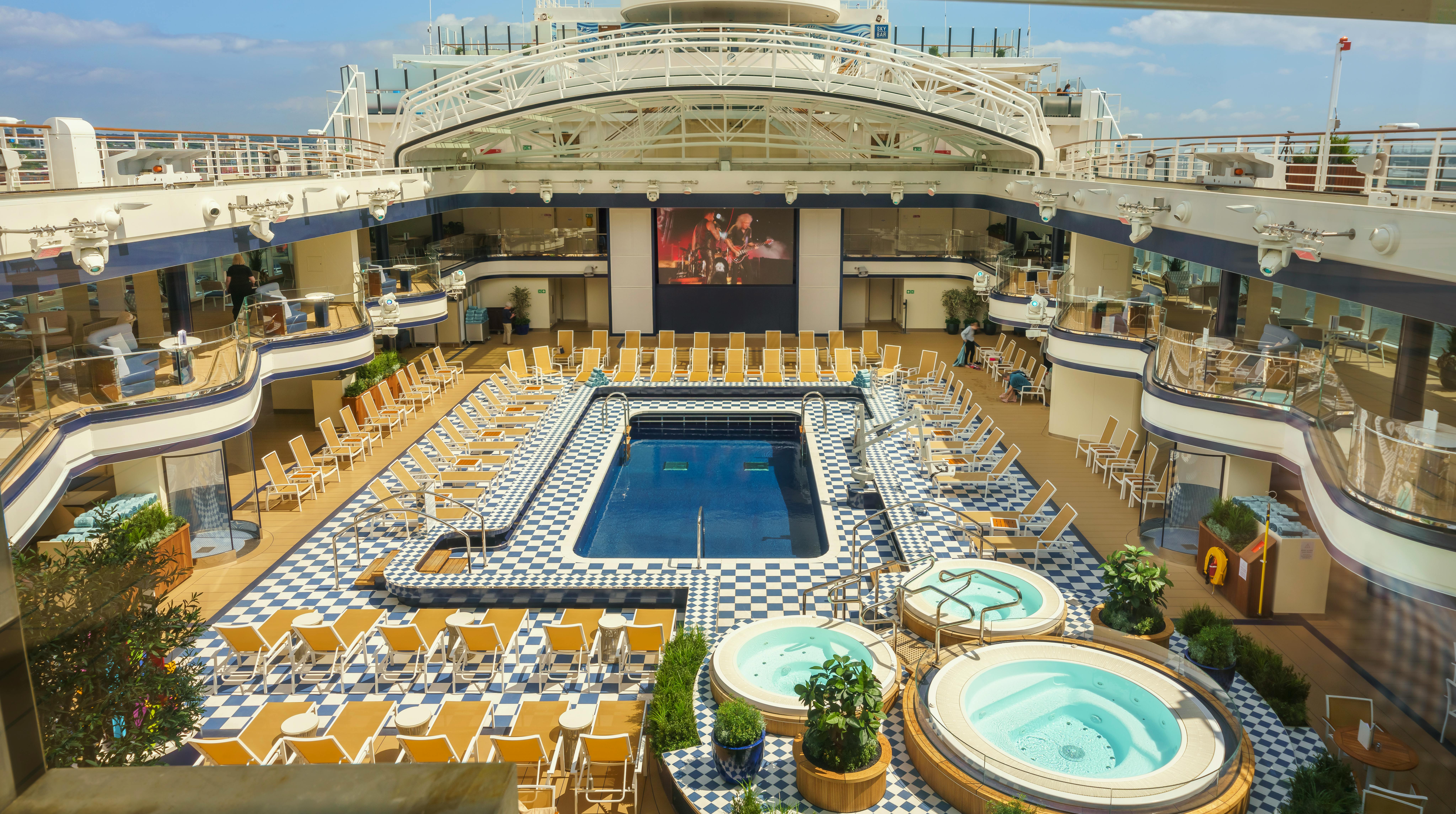 Cunard Cruises Queen Anne Pavilion pool