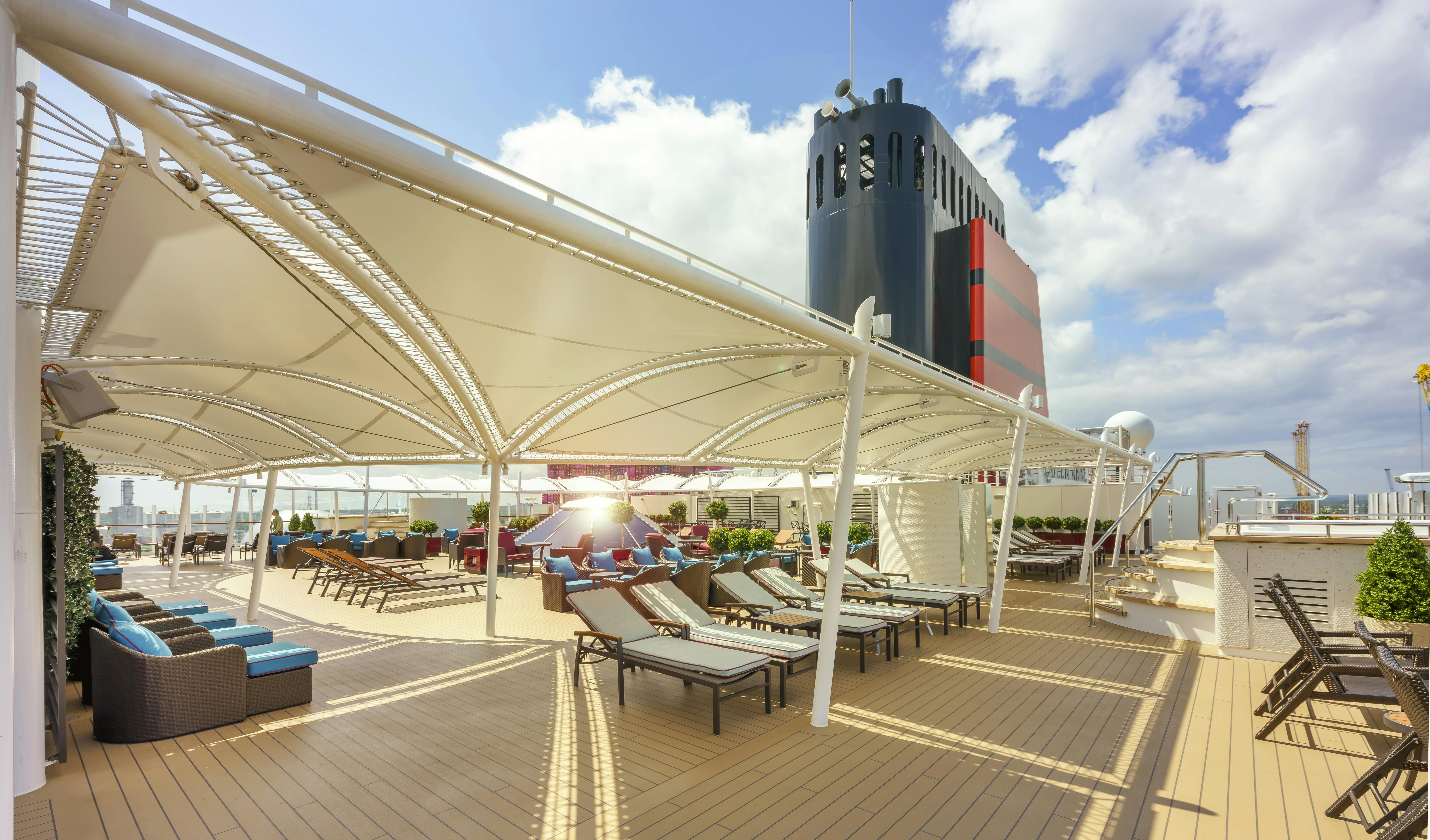 Cunard Cruises Queen Anne top deck