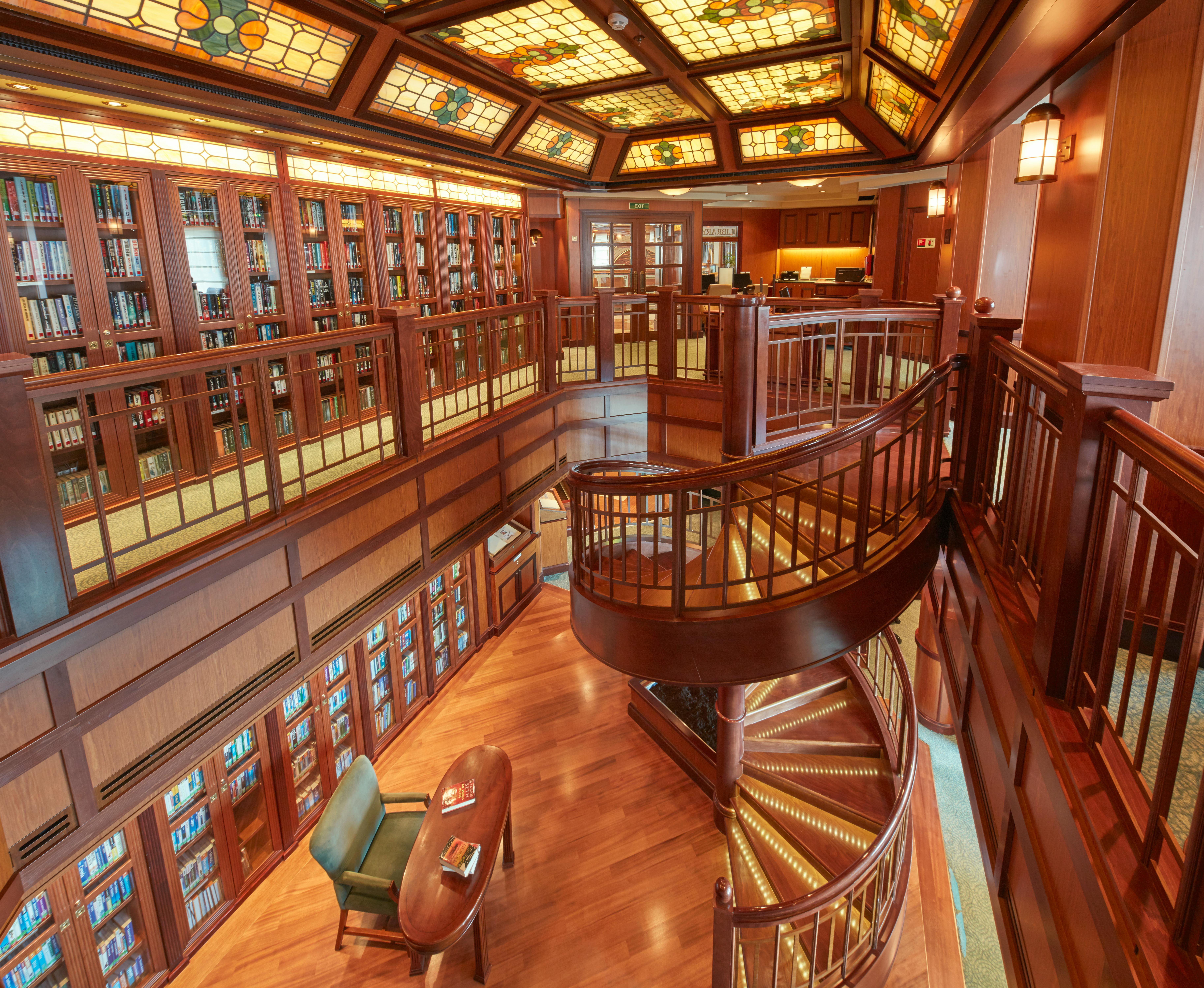 Cunard Cruises Queen Victoria Library