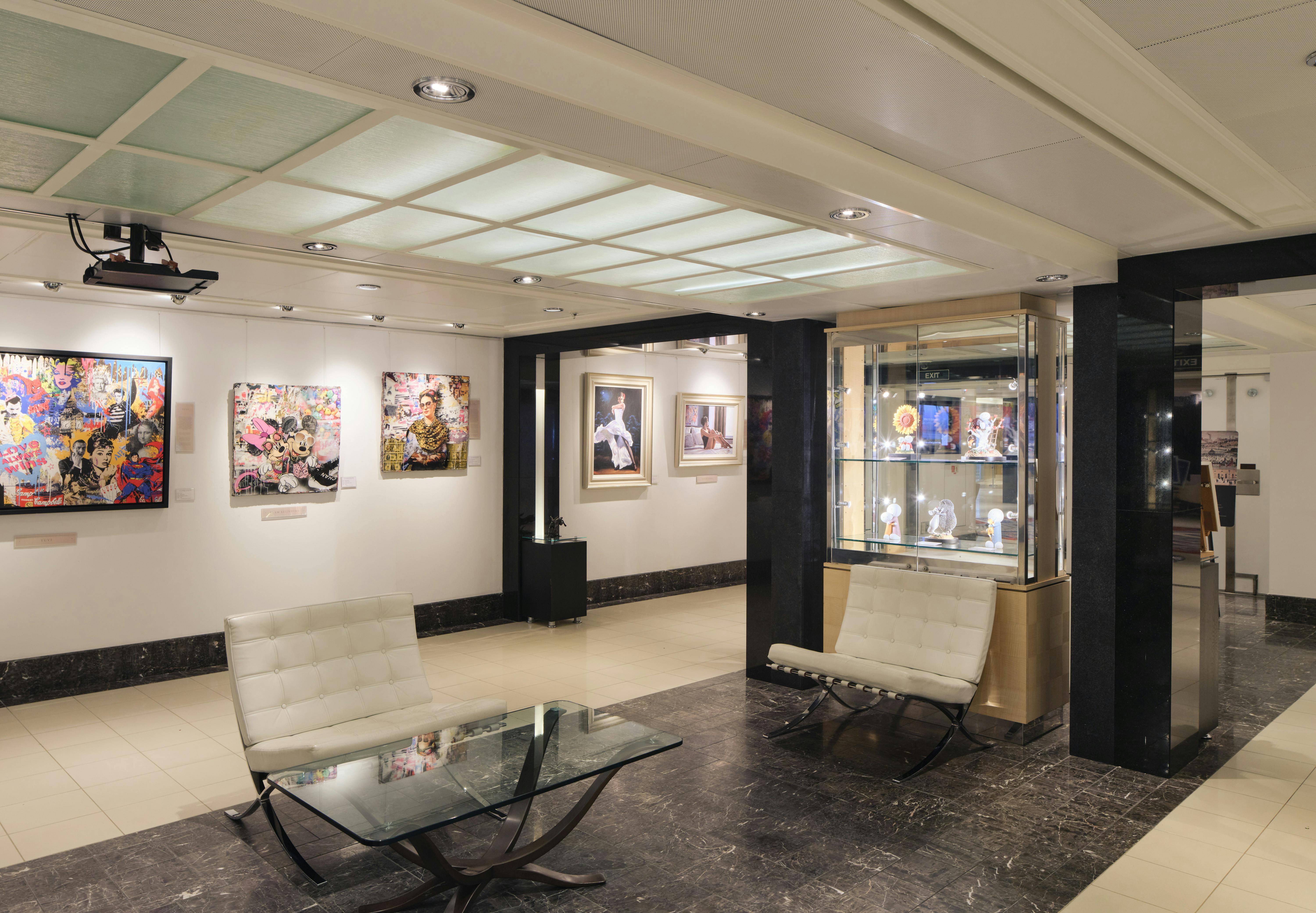 Art gallery on P&O cruise ship