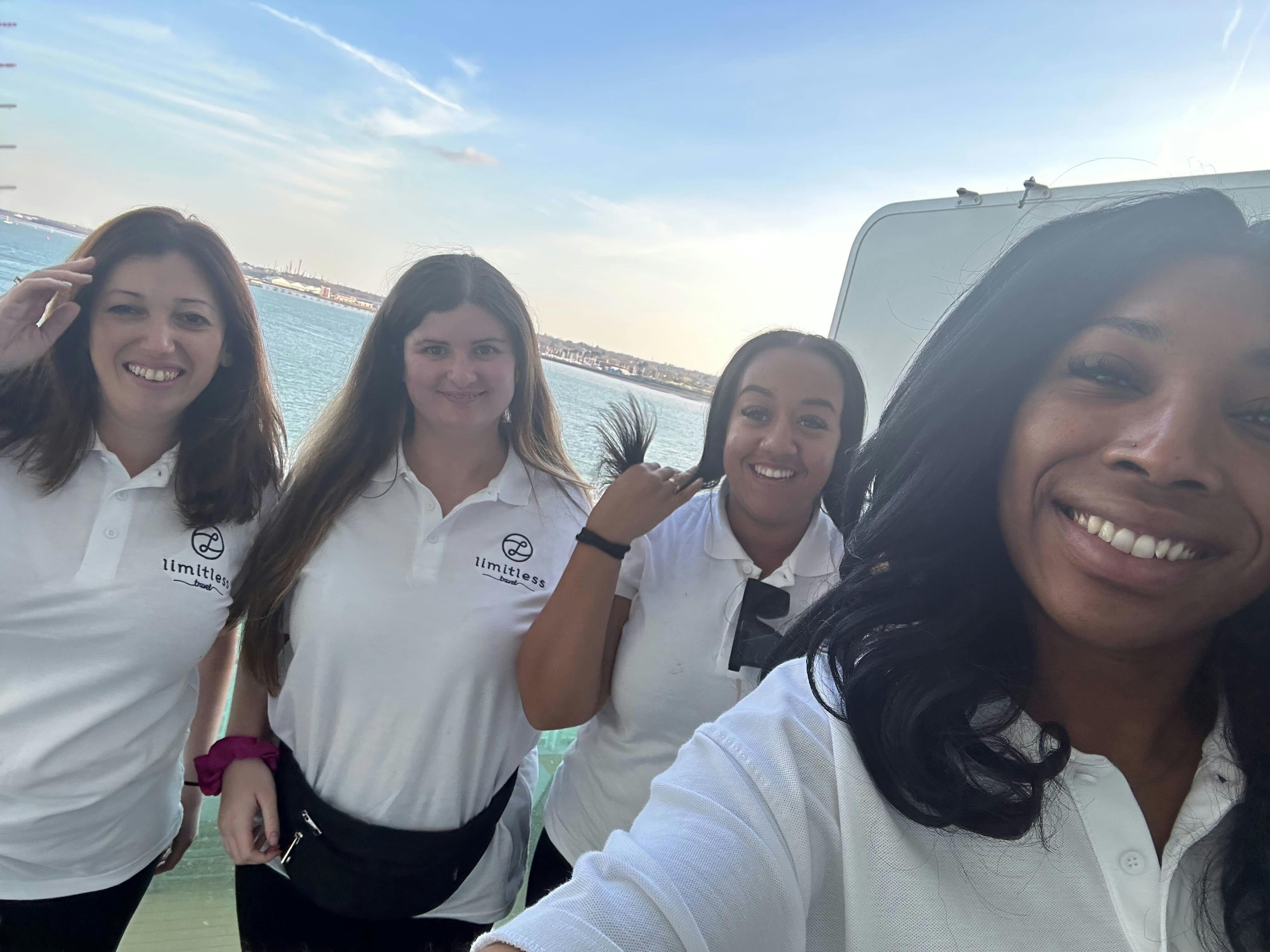 Limitless staff onboard Cruise ship