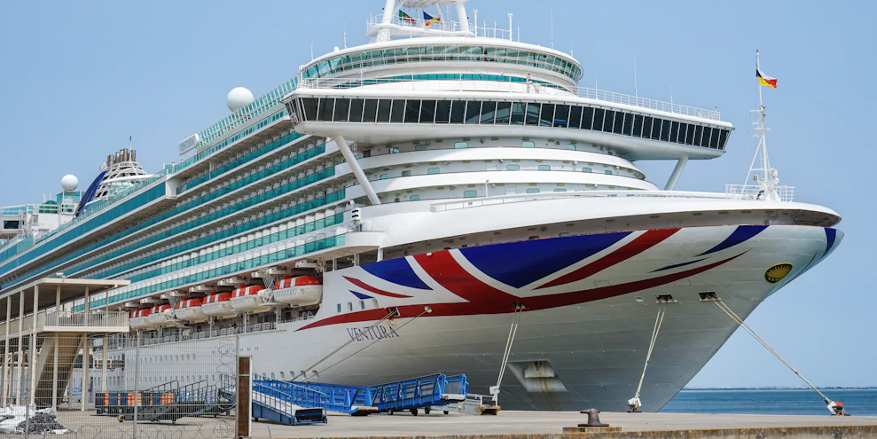P&O Ventura cruise ship in port