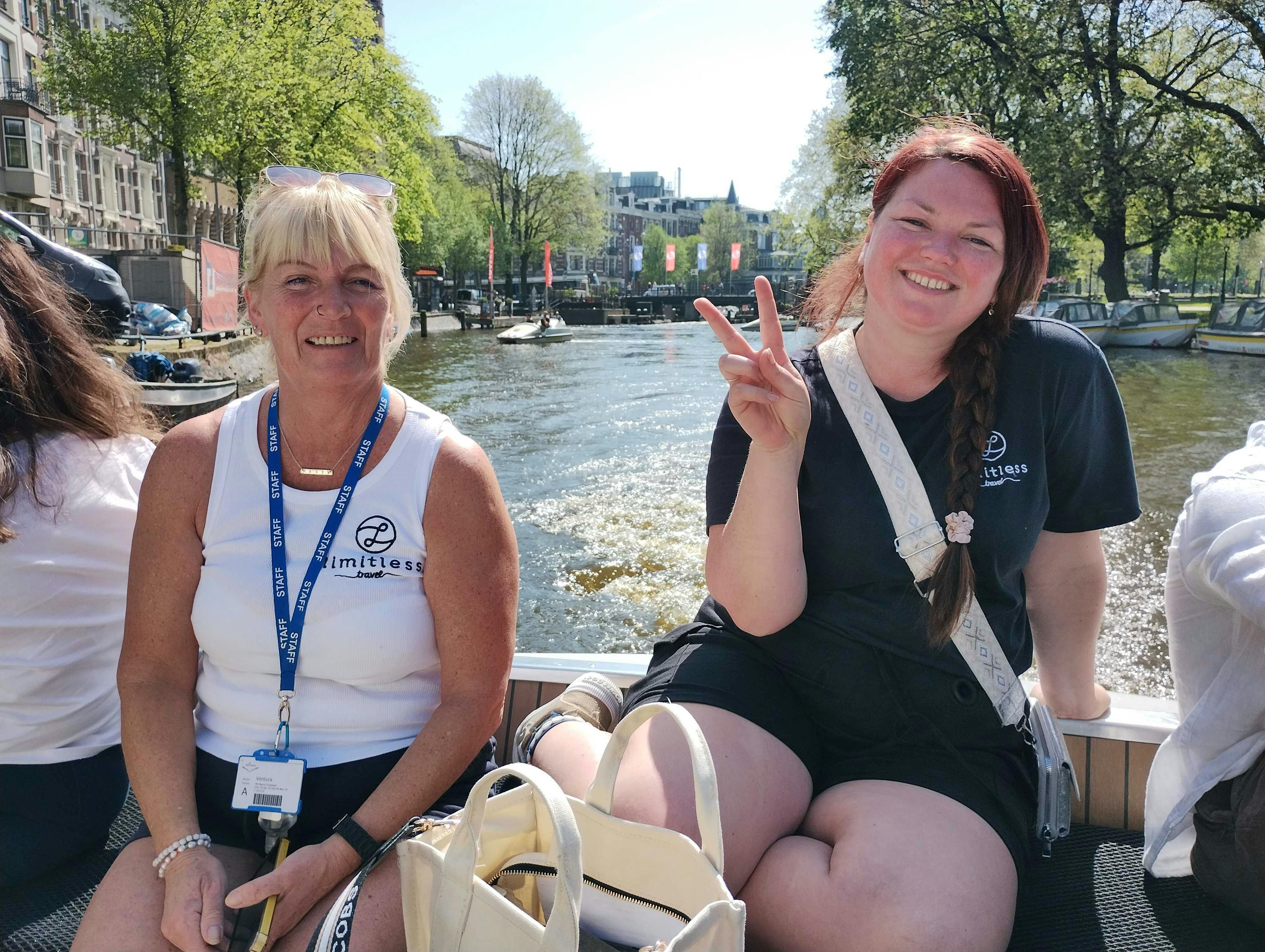 Limitless staff on the Amsterdam canal excursion