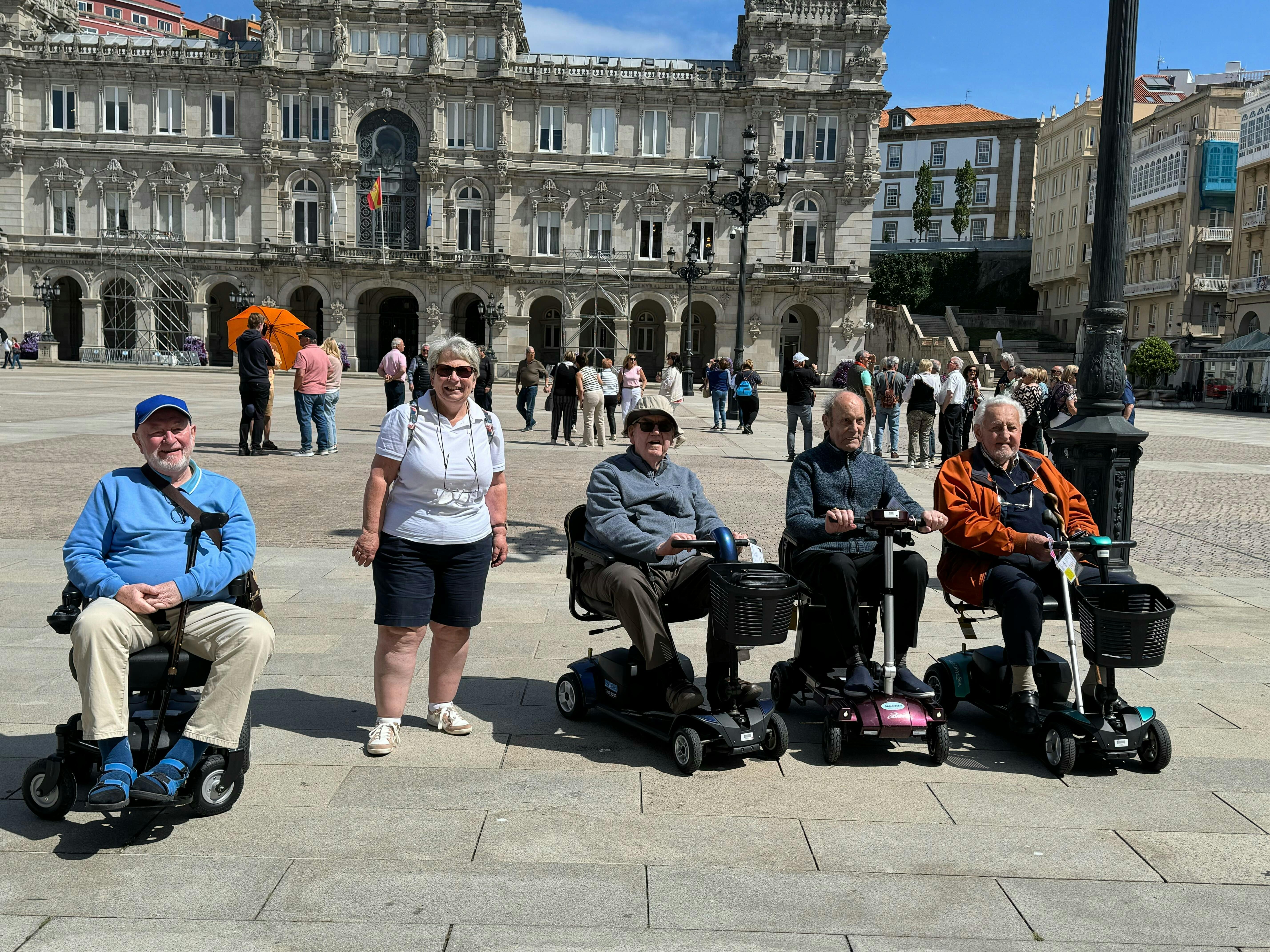 Customers in the main square A Coruna