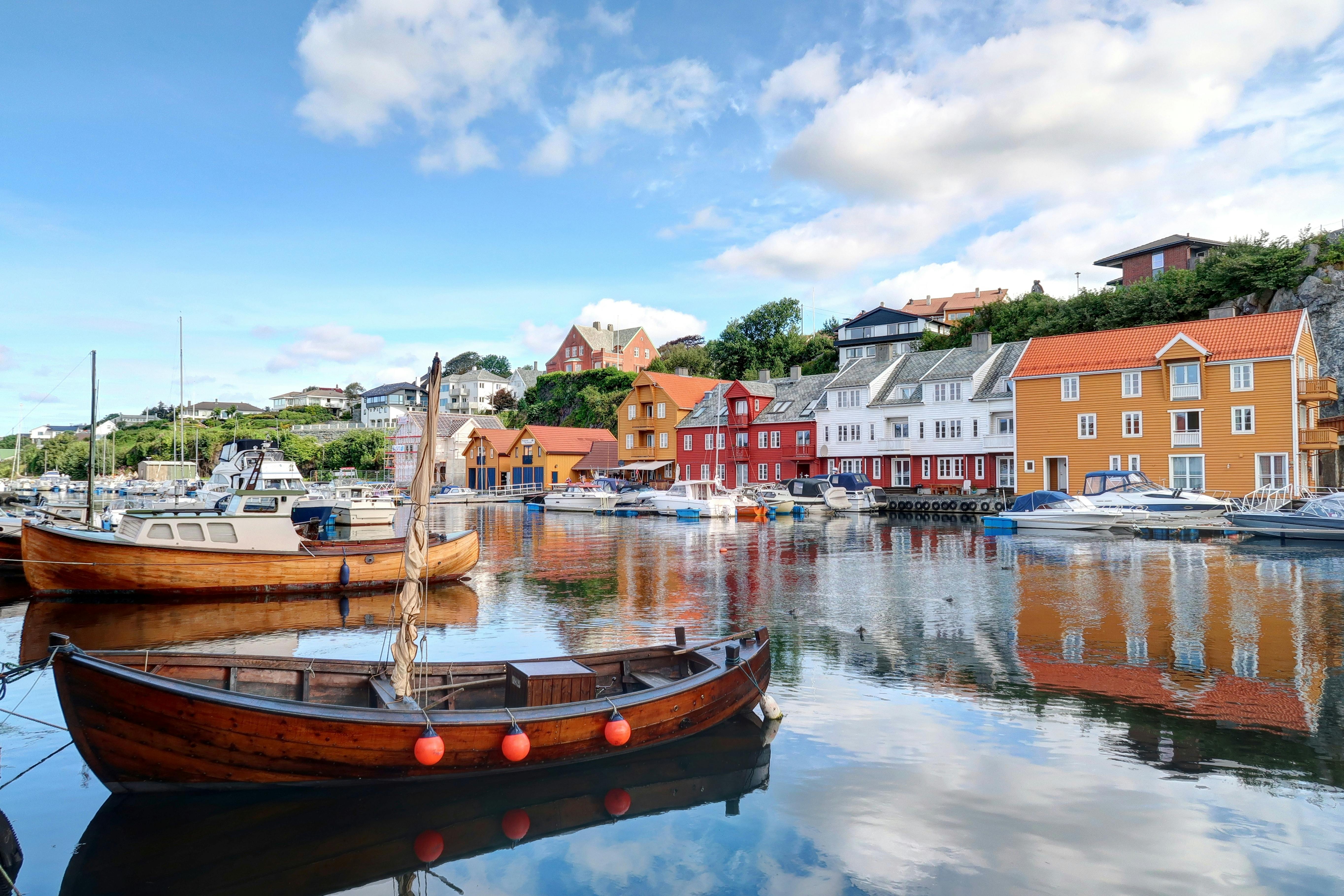 Haugesund Norway, landscape image of sailing boats