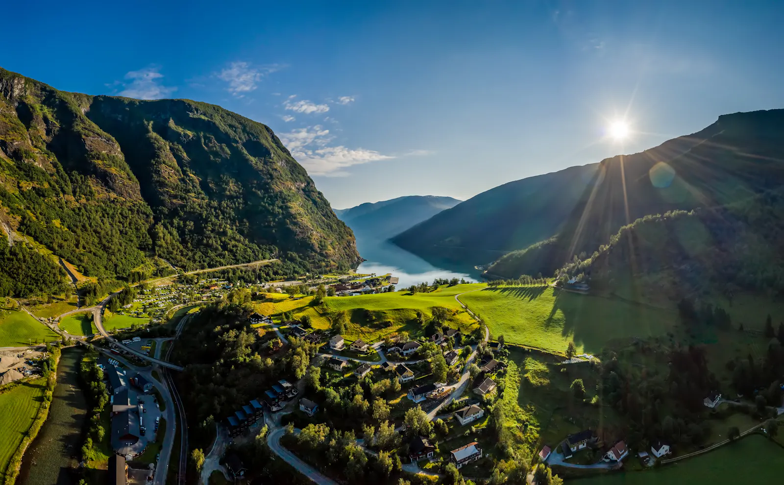 Flåm in Norway landscape image