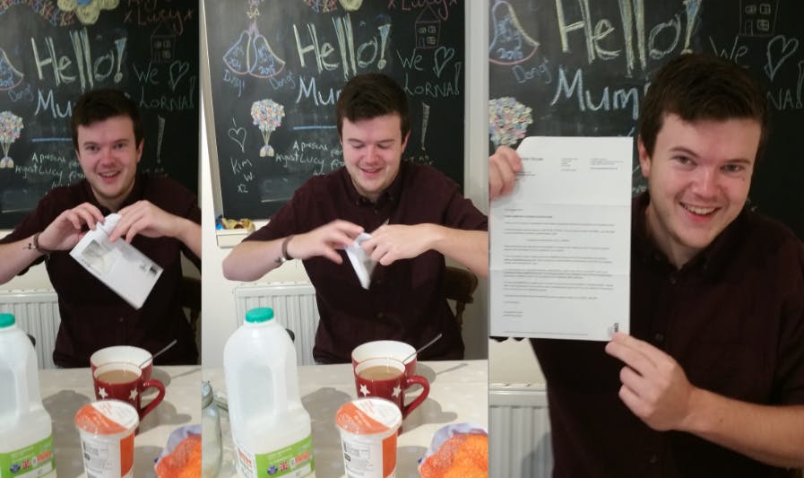 Angus receiving letter of registration