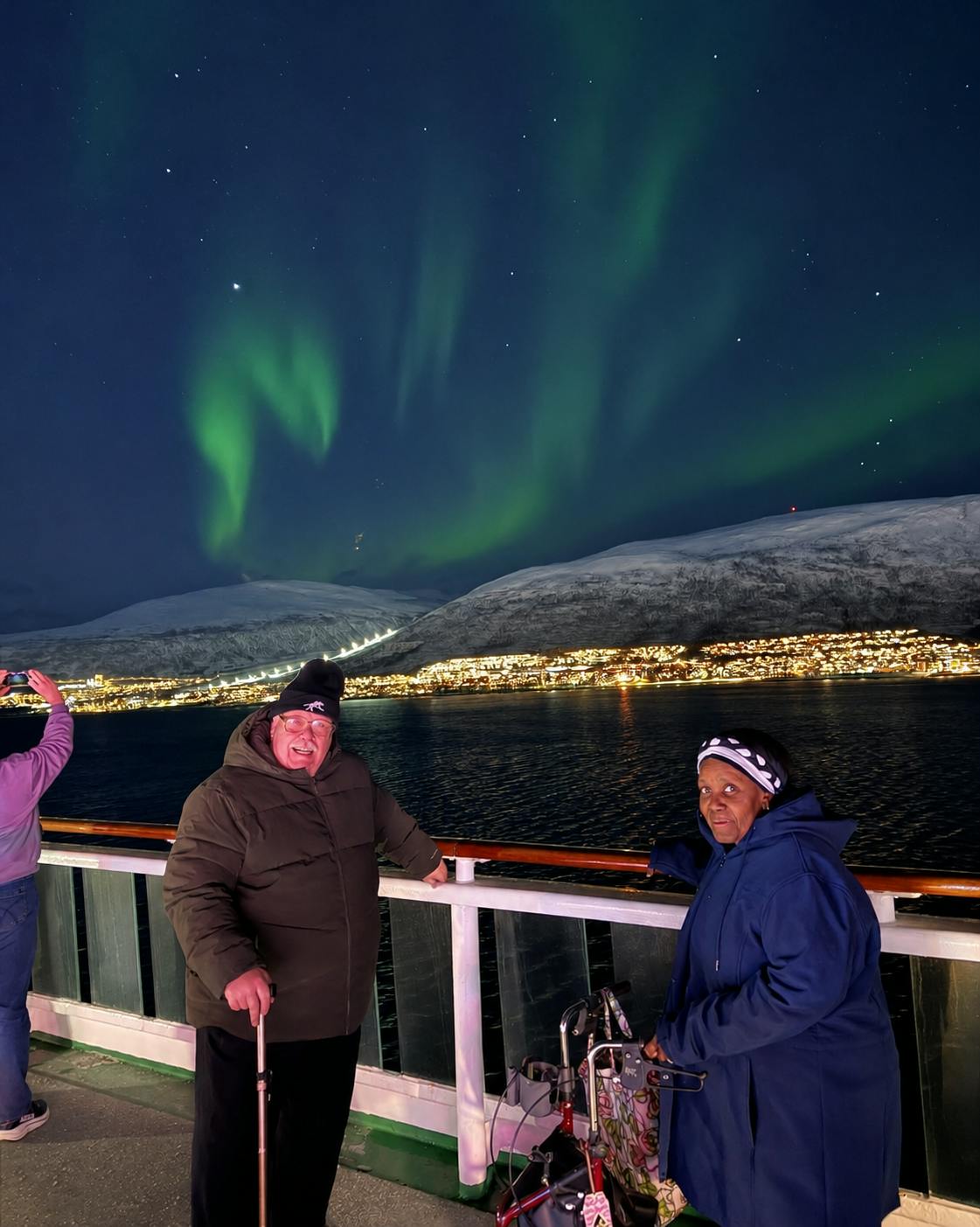 Aurora Over the Fjord Deck