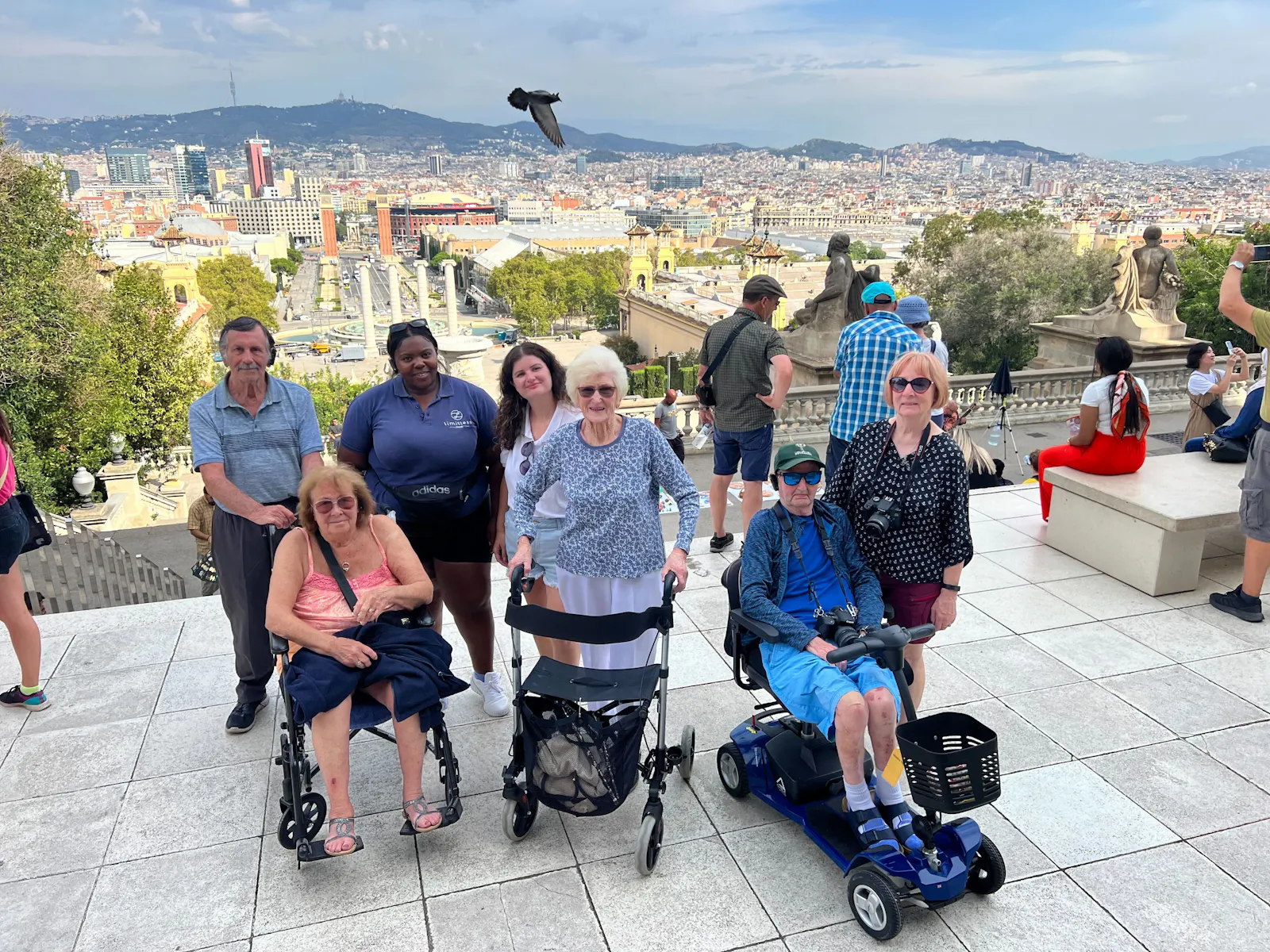 Customers and Staff enjoying the views in Lisbon Portugal