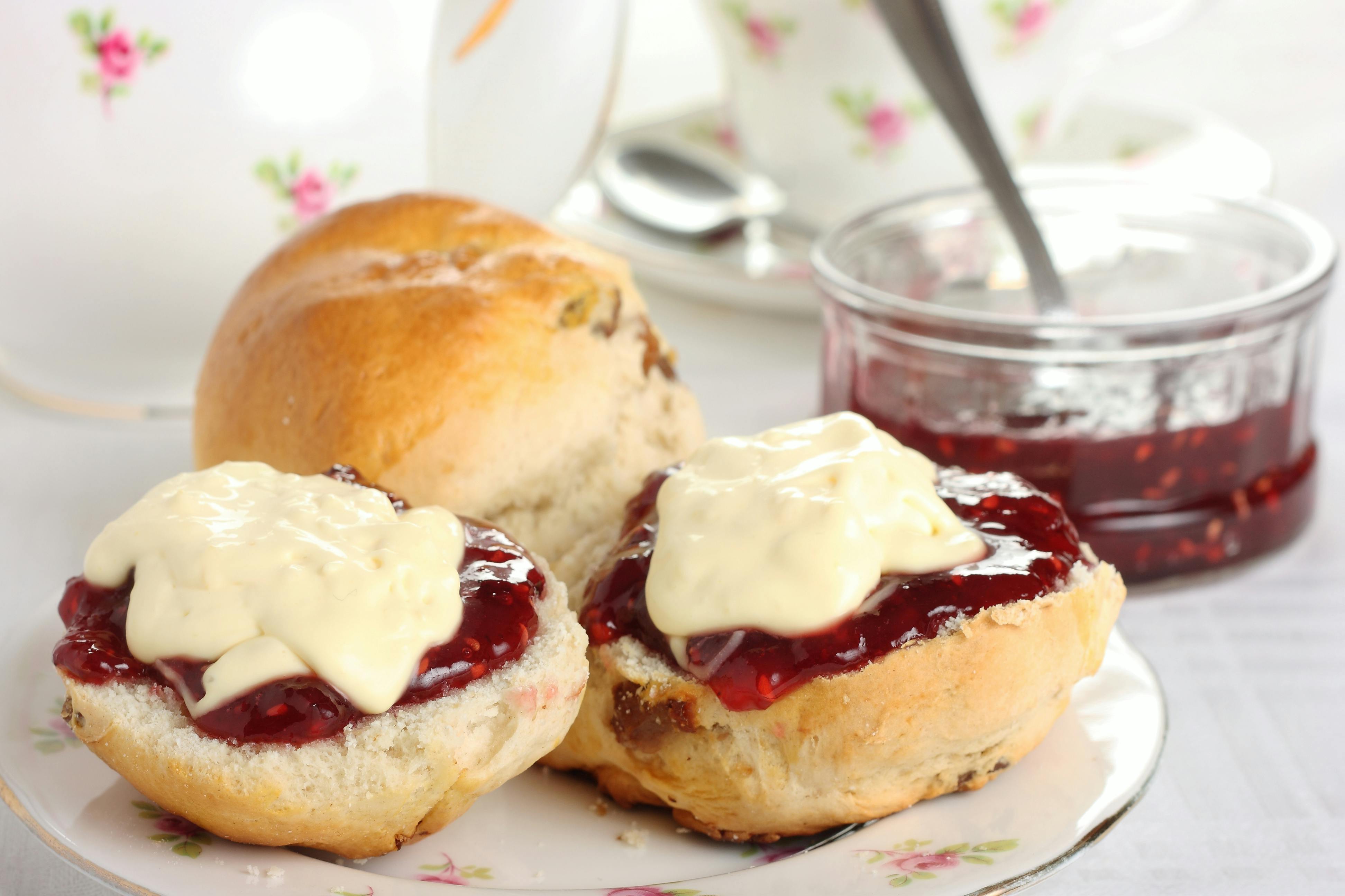 Jam & cream on scones