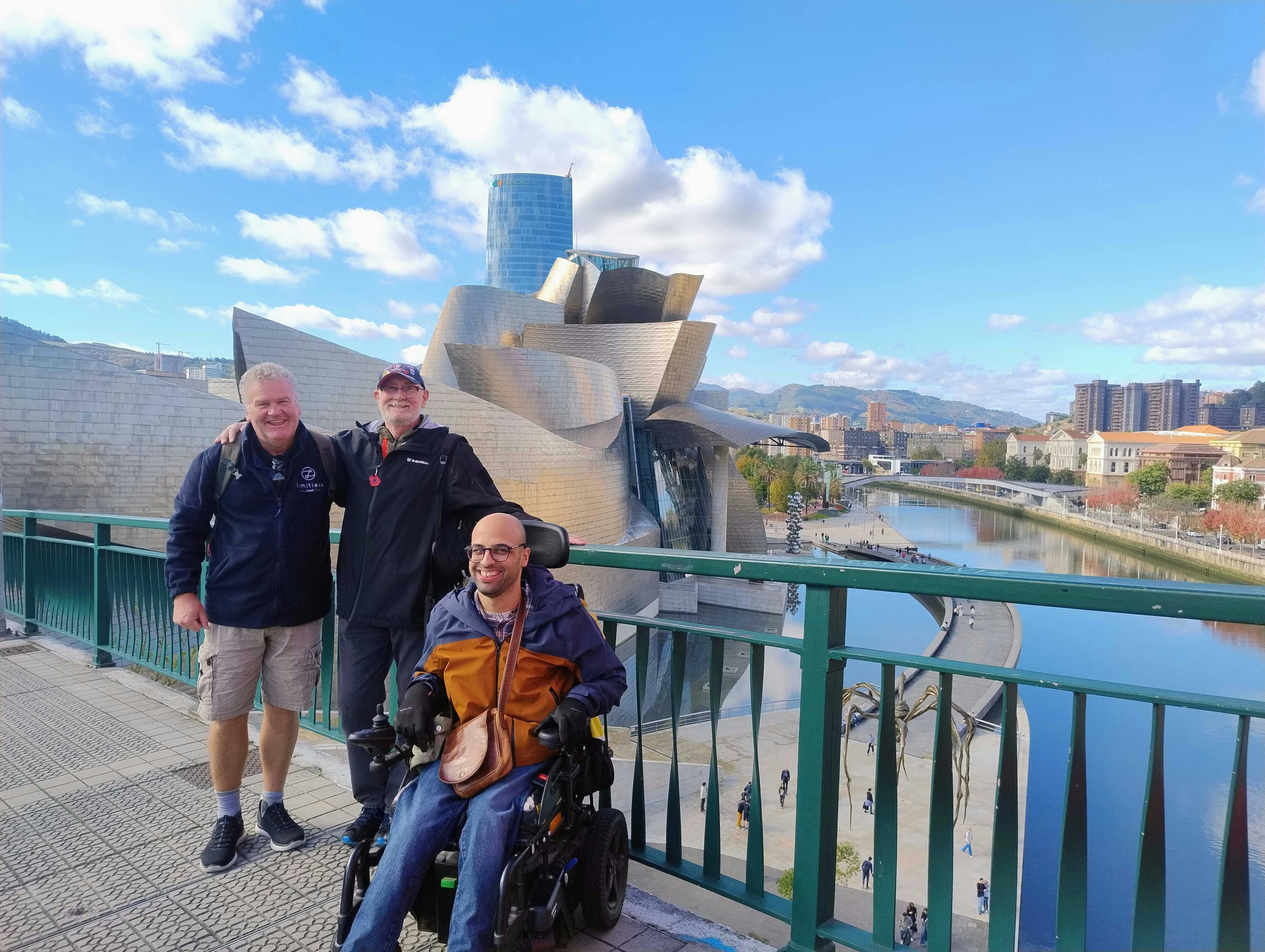 Cruise customers and Limitless staff exploring sights in Bilbao, Spain