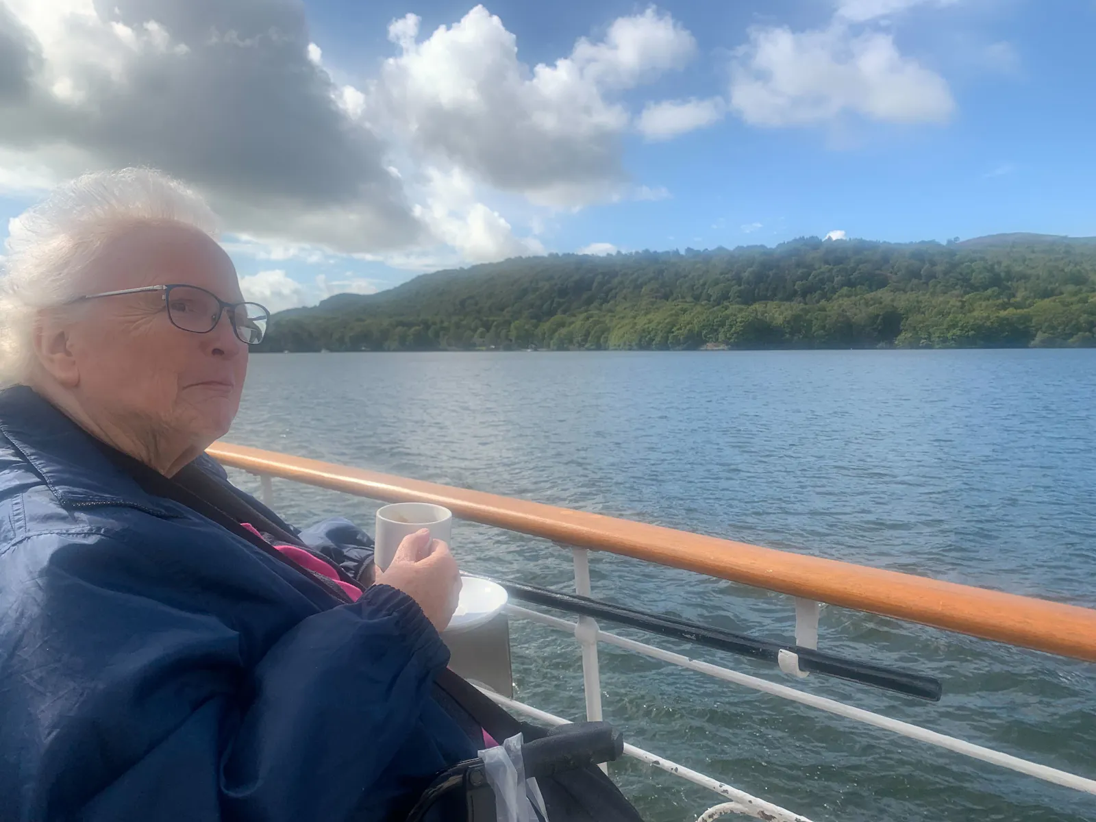 Customer enjoying the accessible cruise on Lake Windermere