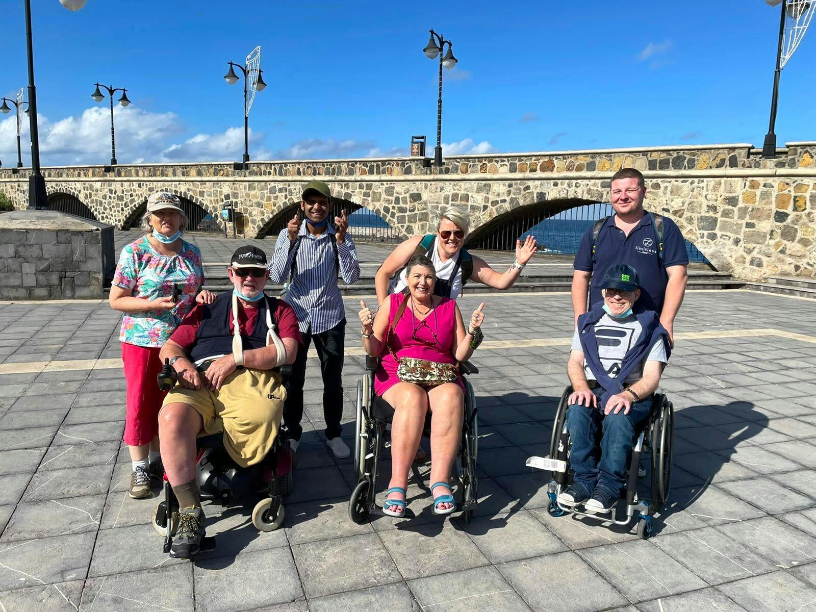 Customers and Limitless staff exploring the port in Tenerife Spain