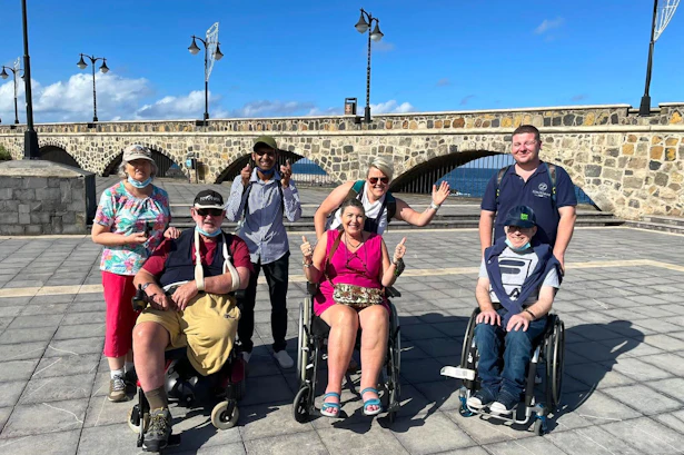 Customers and Limitless staff exploring the port in Tenerife Spain