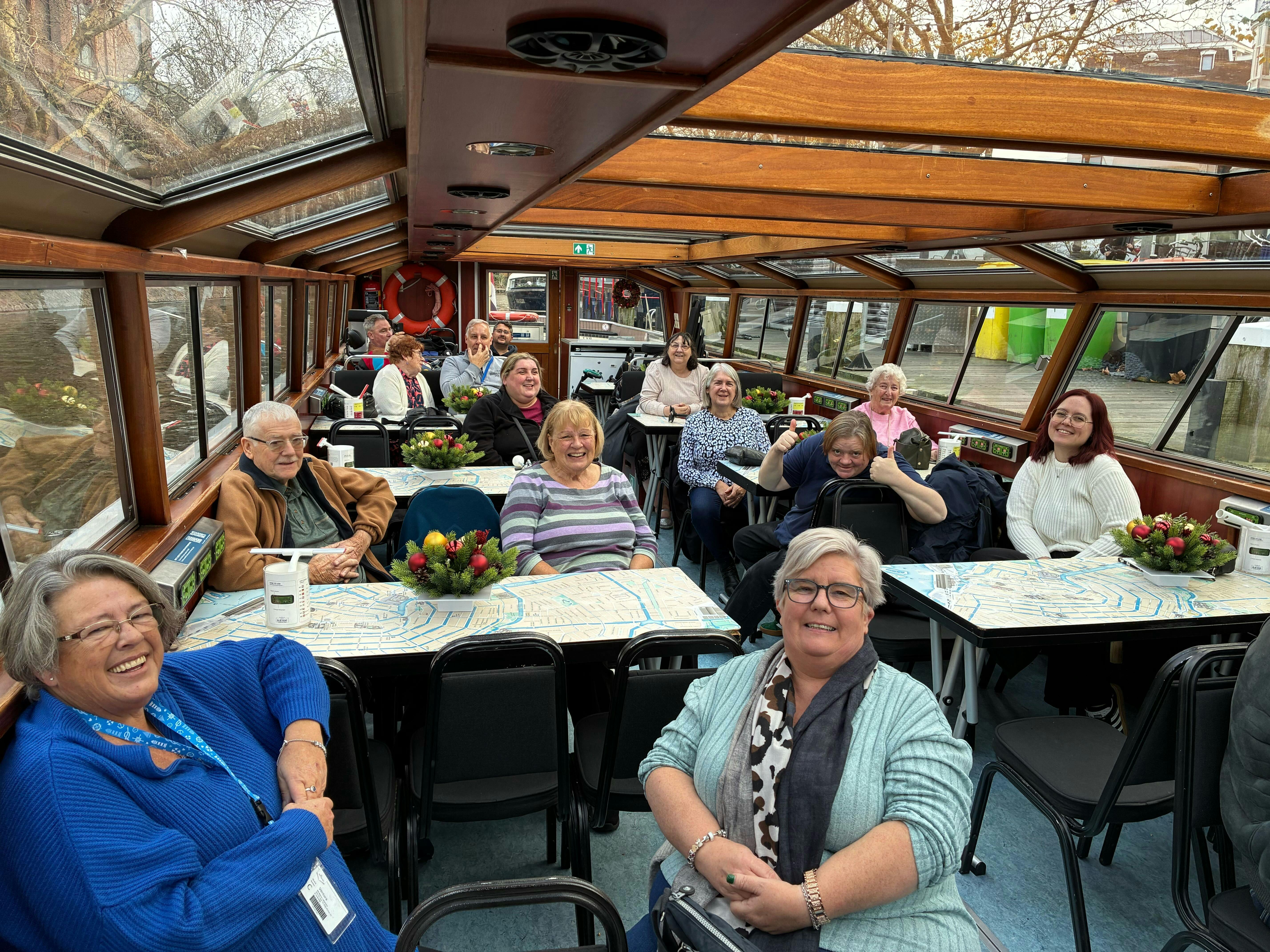 Customers on Amsterdam cruise