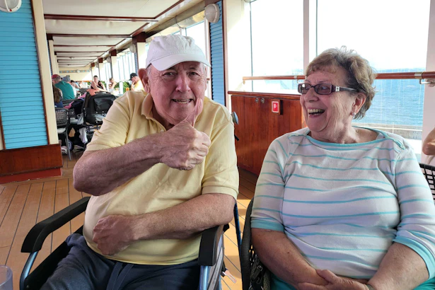 Cruise customers having fun on the P&O Ventura cruise ship