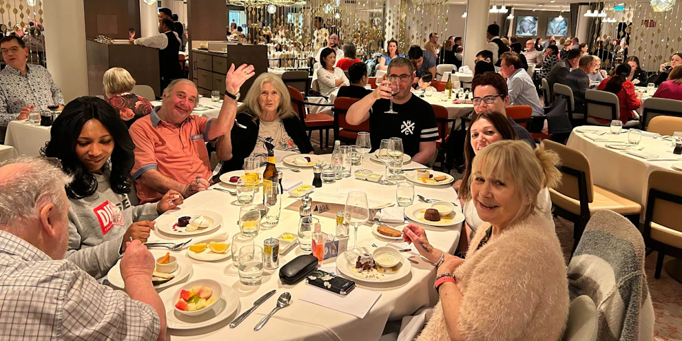 Customers at dinner