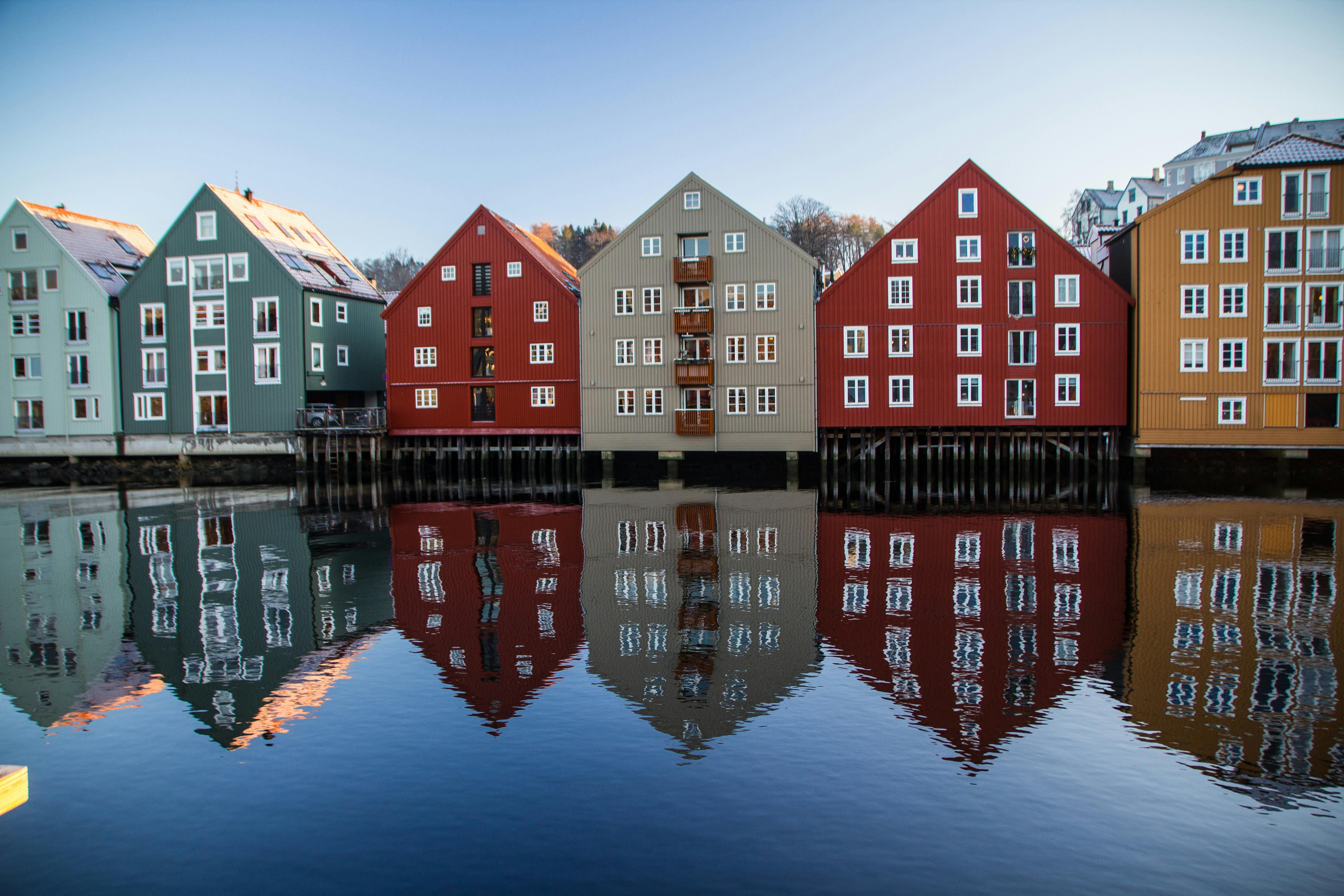 Tromso, colourful houses in Norway