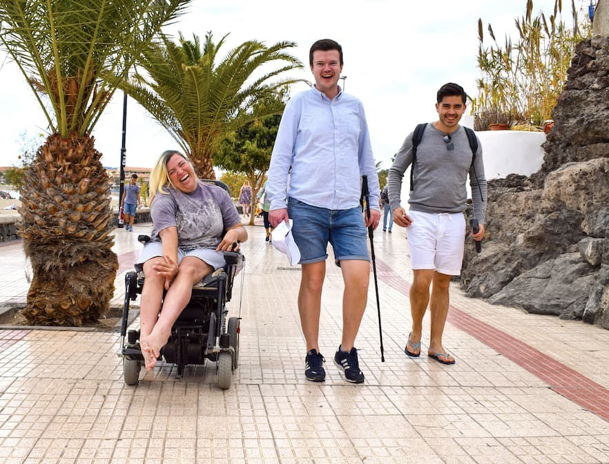 Customers and Angus exploring Tenerife, Canary Islands