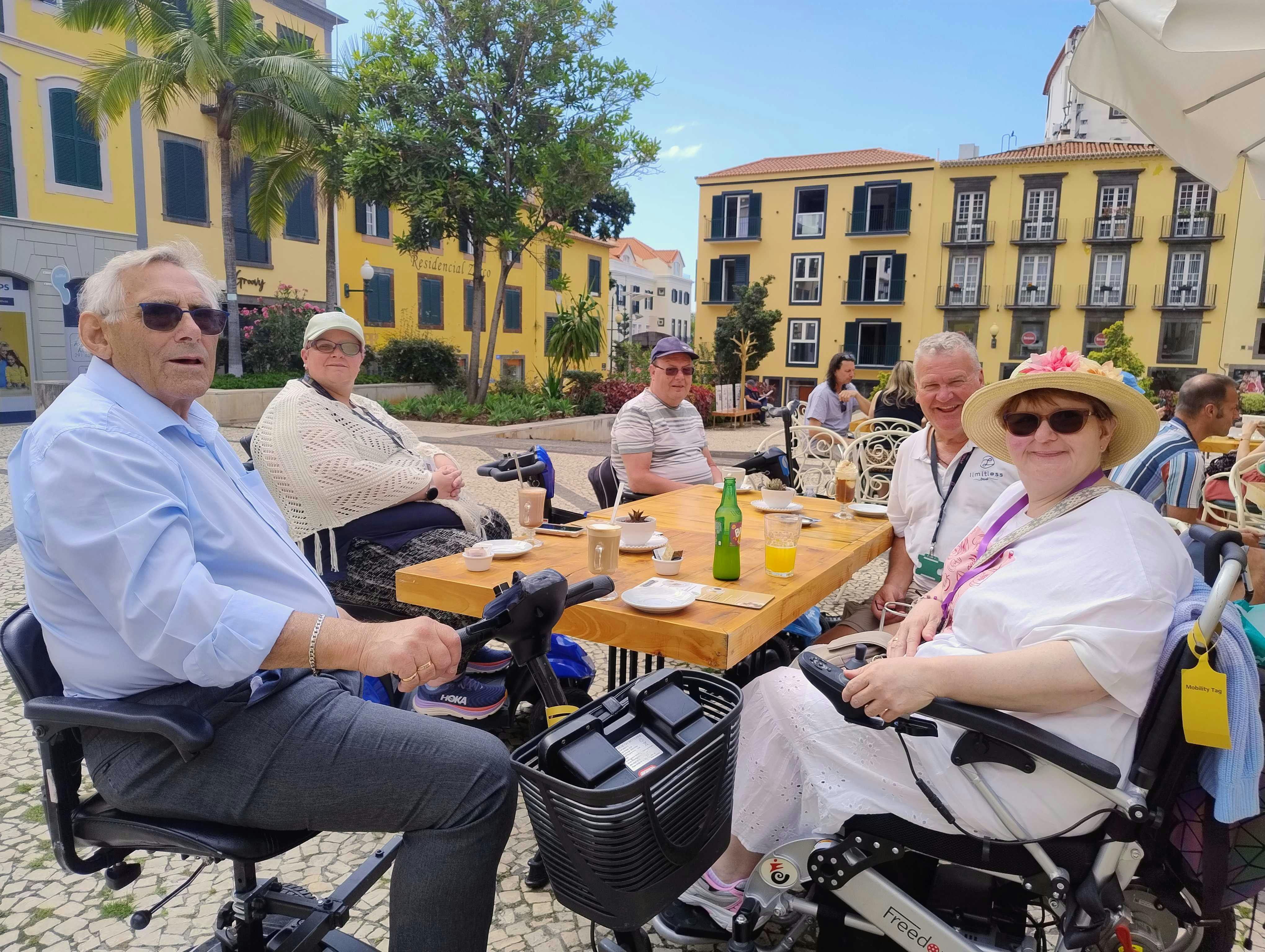 Customers at port on a cruise