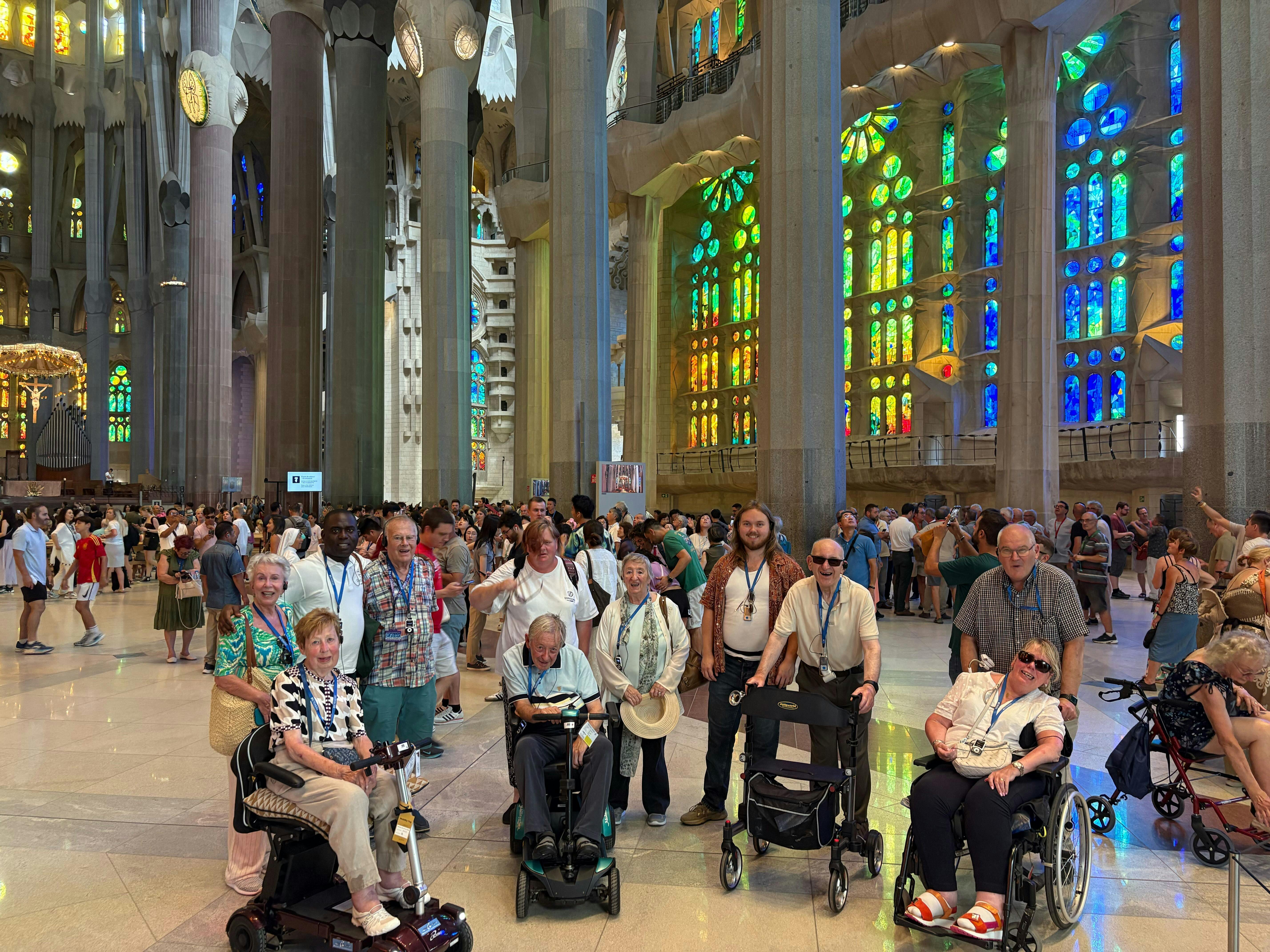 Customers and Limitless travel staff in Barcelona Spain