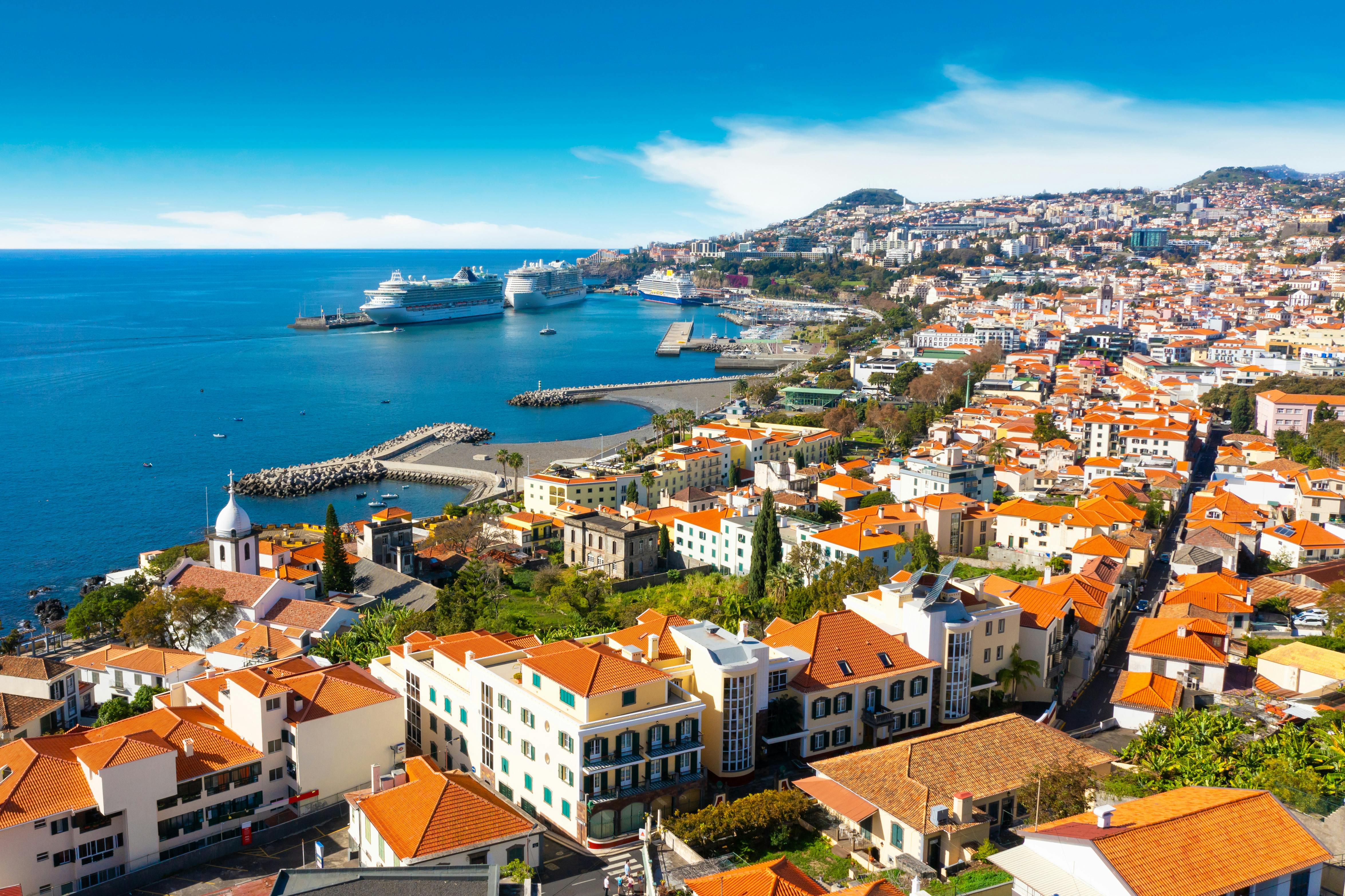 P&O cruise ship at the port of Madeira Funchal